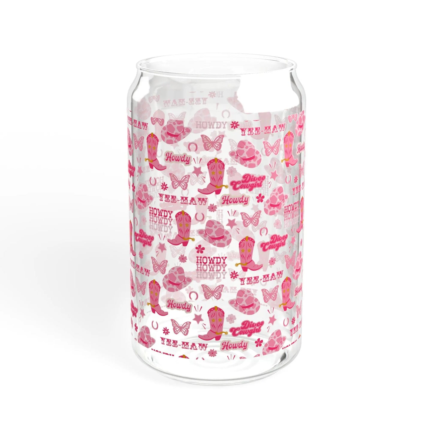 Pink Rodeo Retro Sipper Glass (16oz) - Thirstique