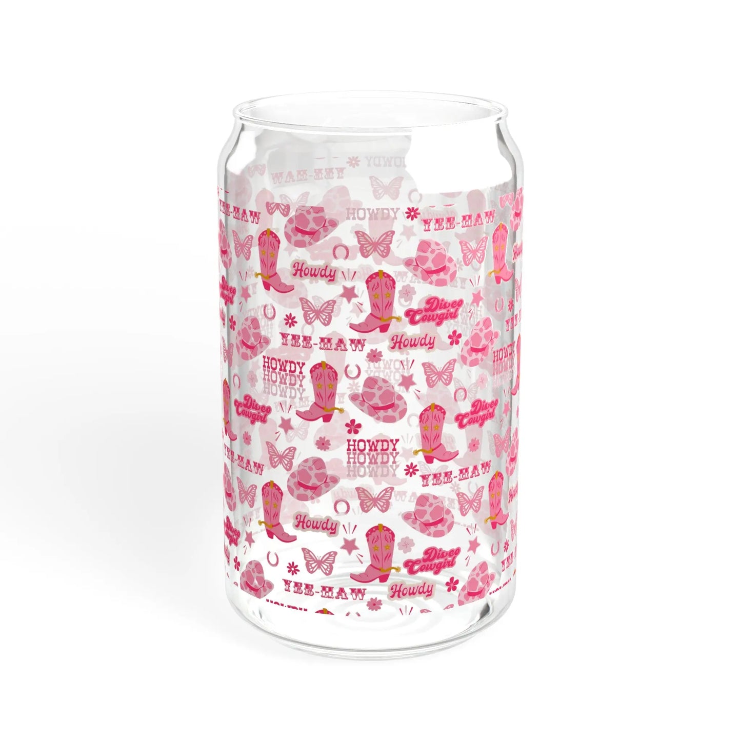 Pink Rodeo Retro Sipper Glass (16oz) - Thirstique