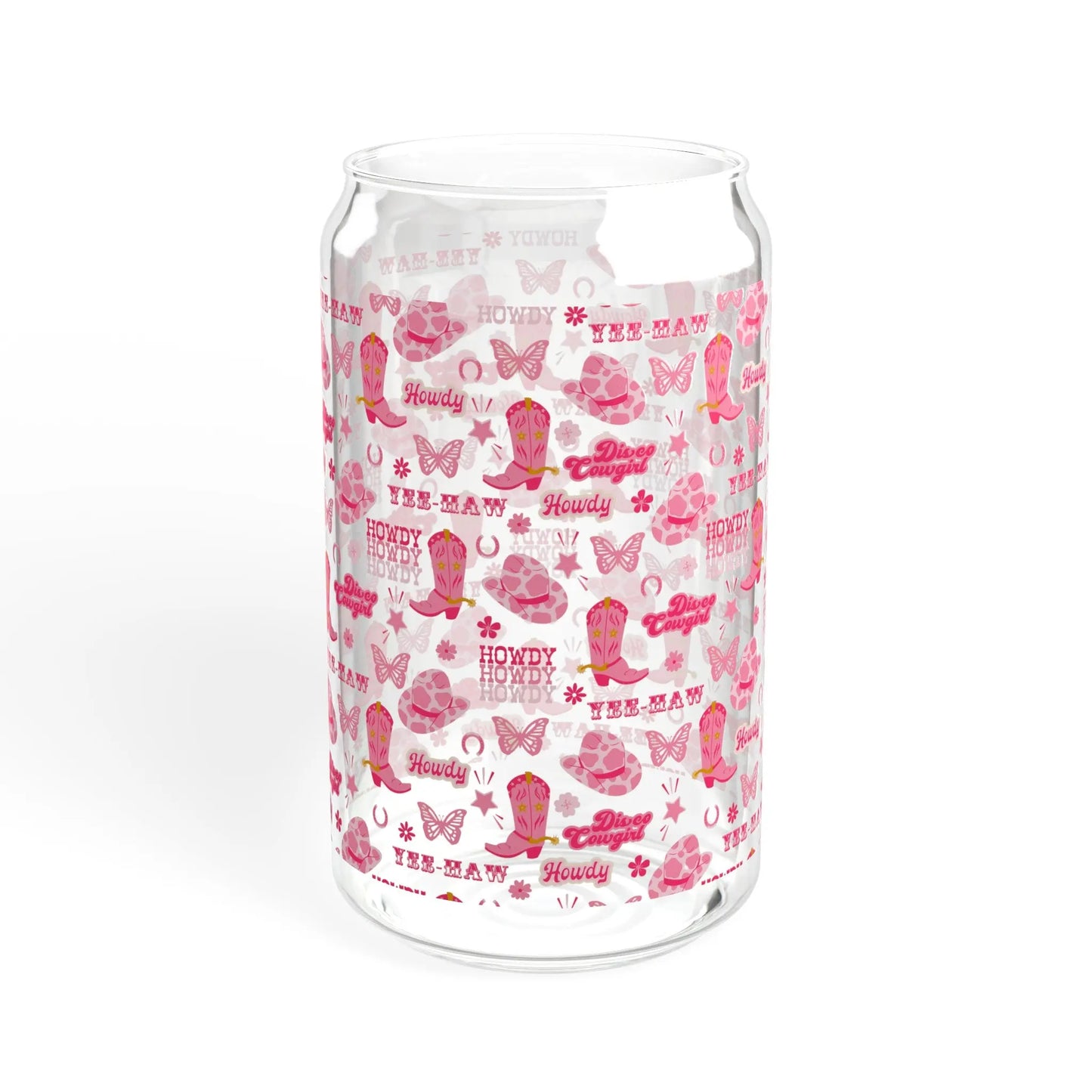 Pink Rodeo Retro Sipper Glass (16oz) - Thirstique