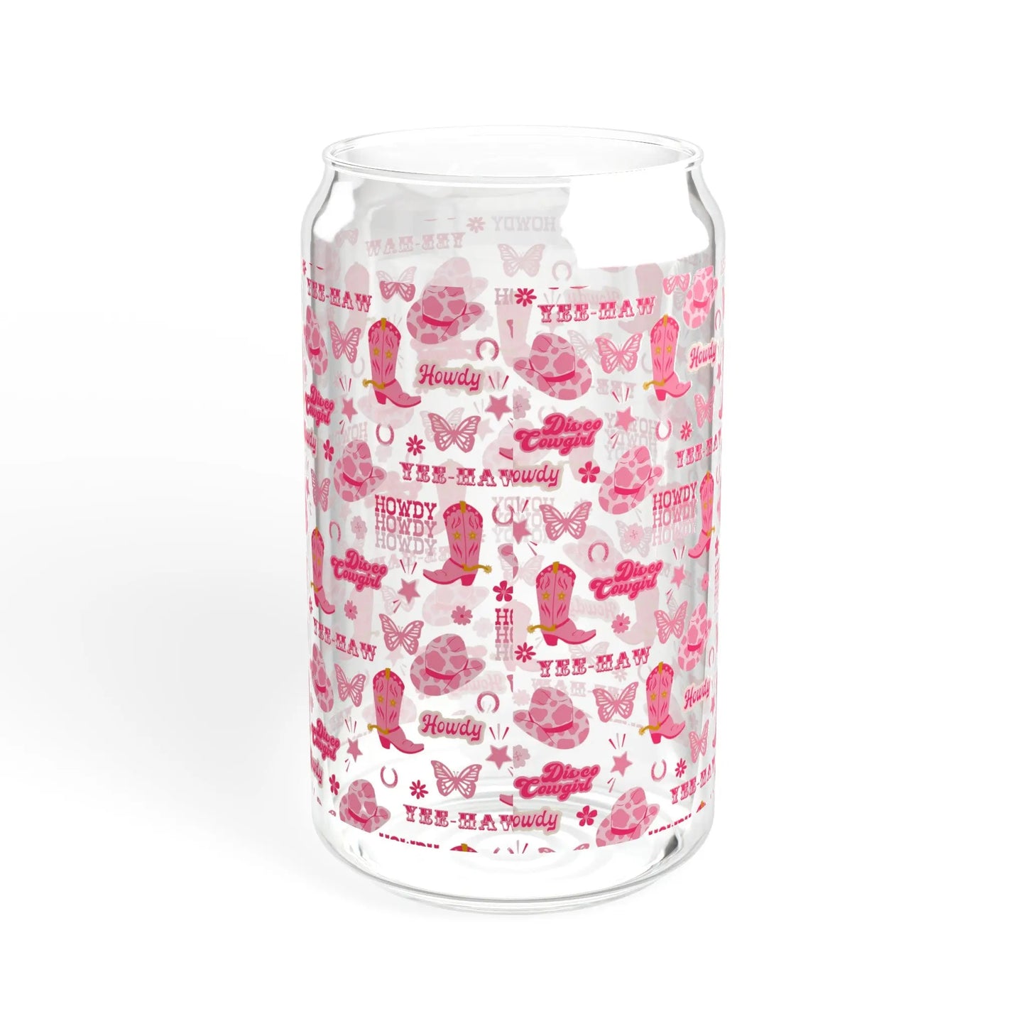 Pink Rodeo Retro Sipper Glass (16oz) - Thirstique