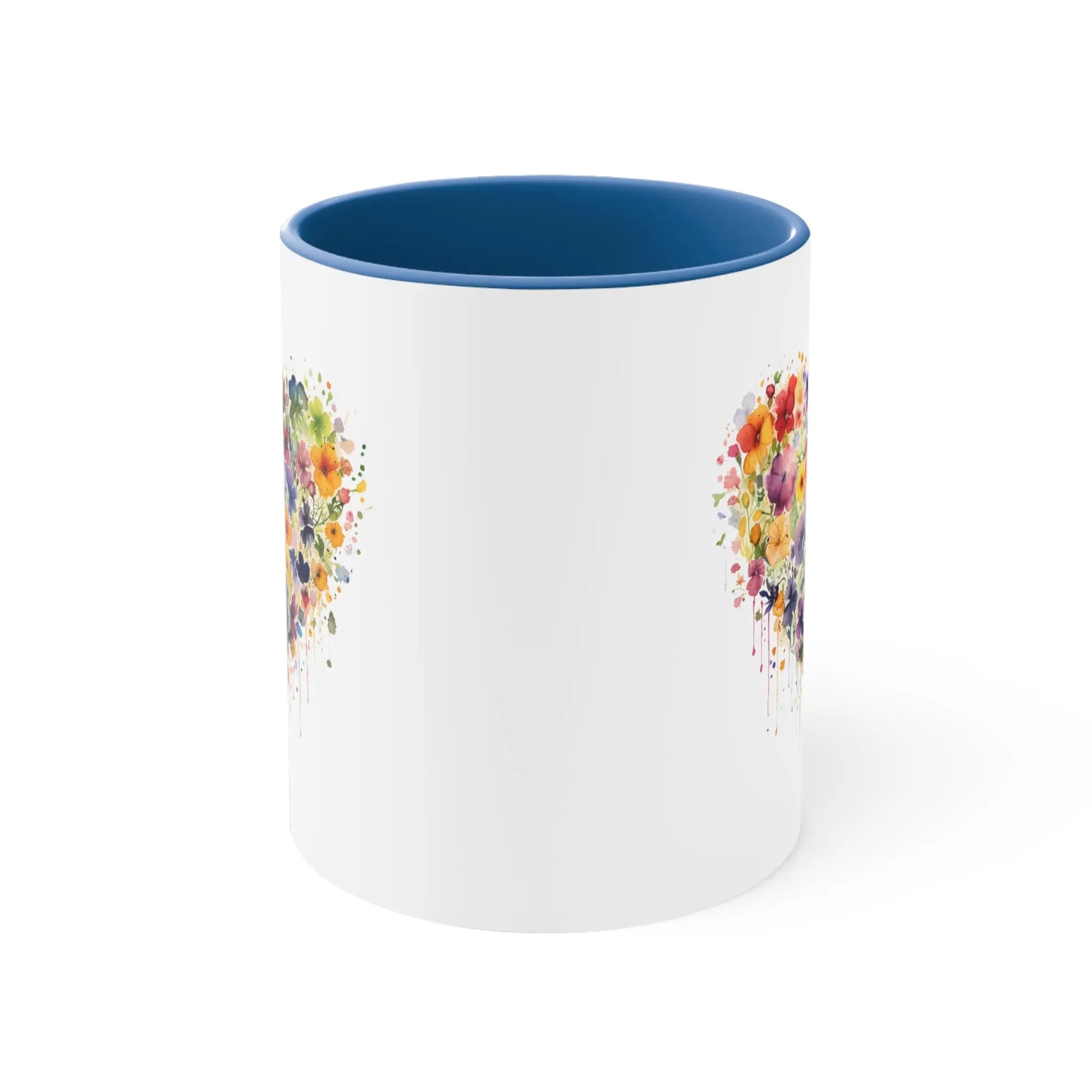 Rainbow Flower Heart - Autism Awareness Mug (White with Accent Colour | 11oz) -  Thirstique