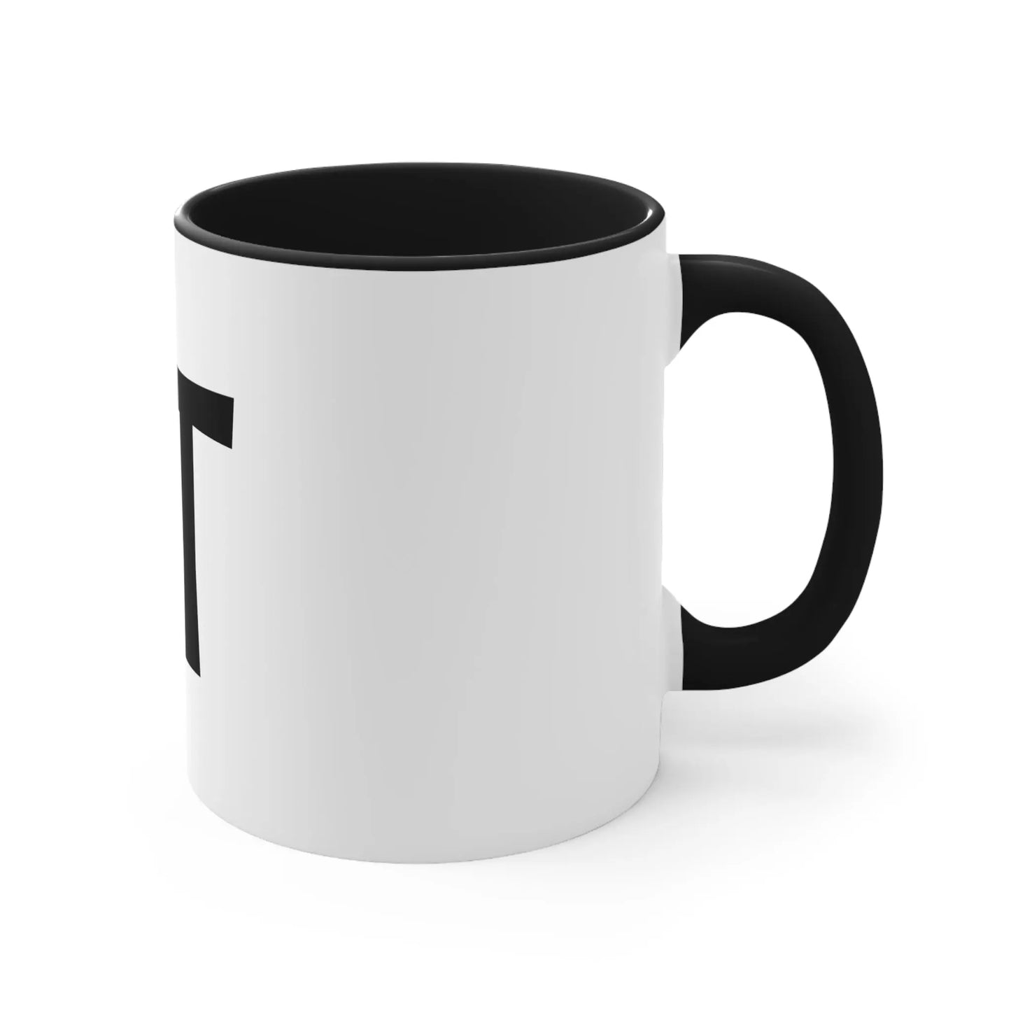 C-handle UNT Ceramic Coffee Mug (White with black accent | 11oz) -  Thirstique