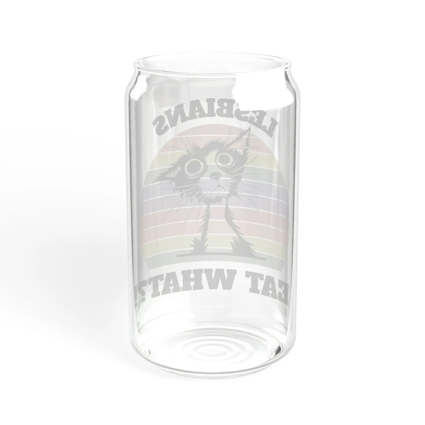 Lesbians Eat What?! - Playful Cat Pride Sipper Glass (16oz) -  Thirstique