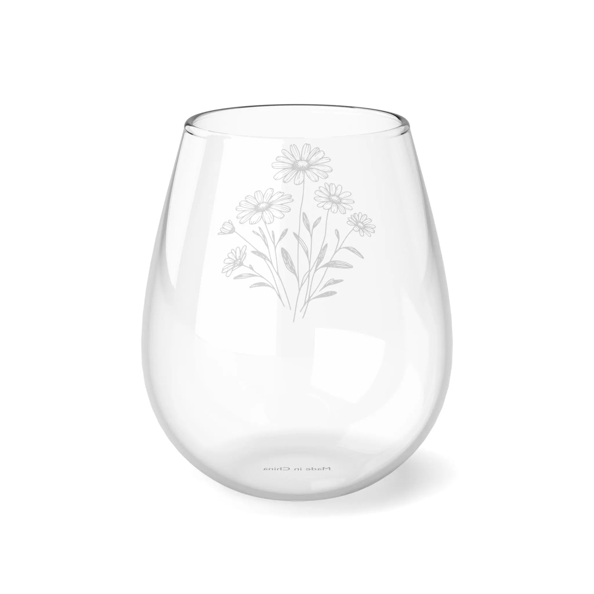 Daisy Stemless Wine Glass (11.75oz) -  Thirstique