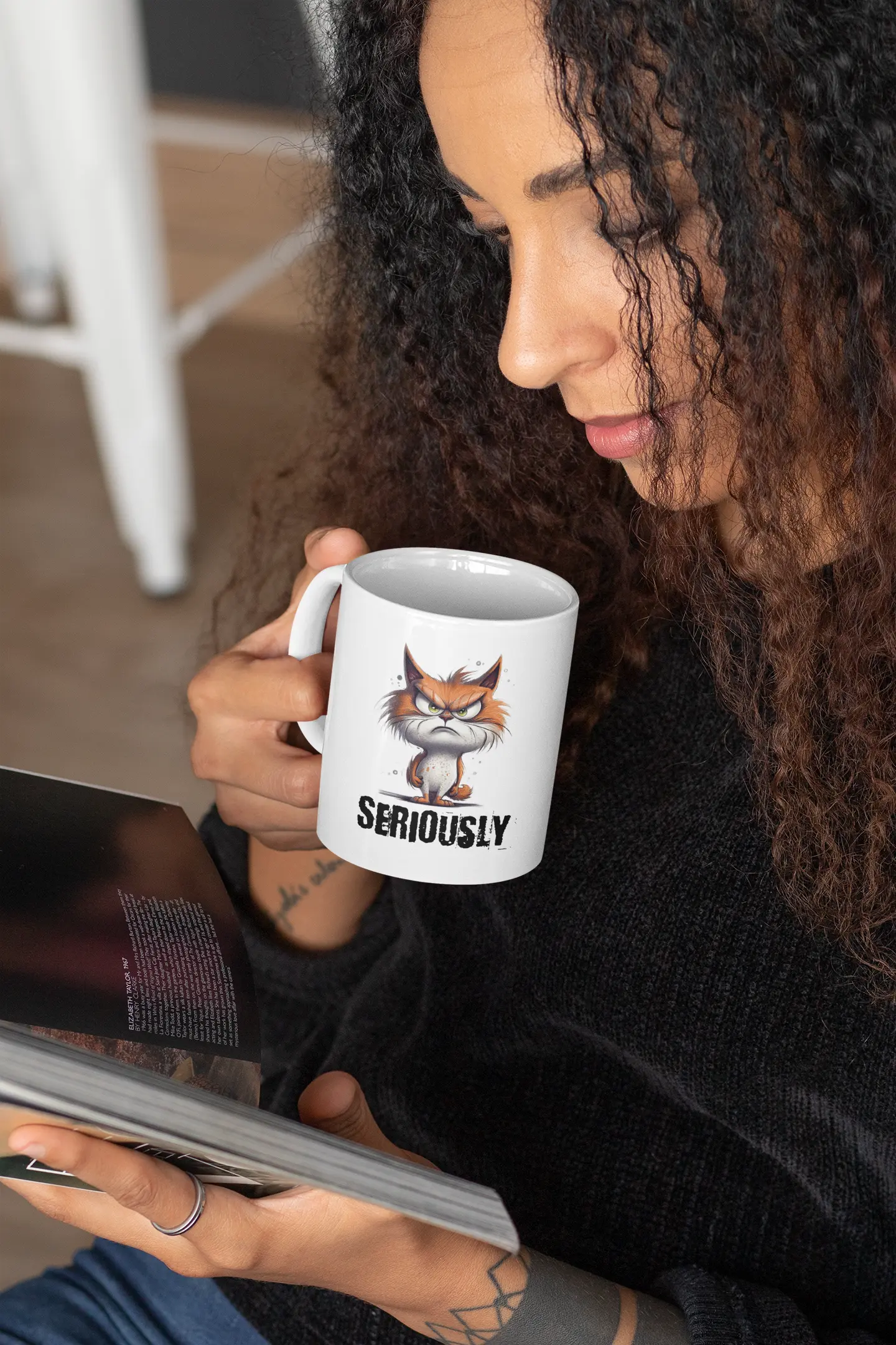 Seriously Grumpy Cat Mug – Perfect for those ‘Mondays Ceramic Mug  (11oz, 15oz) -  Thirstique