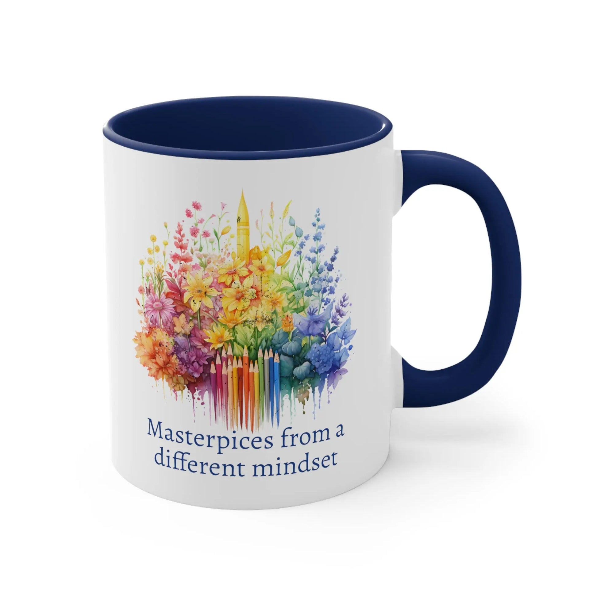 Masterpieces from a different mindset - Autism Awareness  Mug (White with Accent Colour | 11oz) -  Thirstique