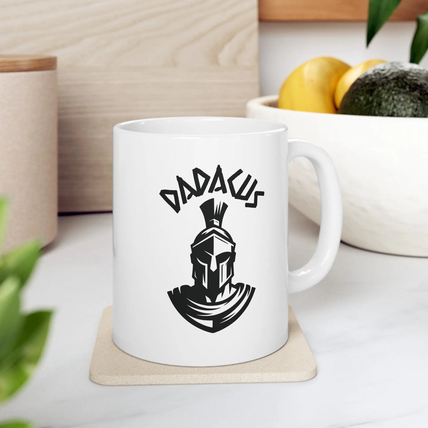 Dadacus Warrior White Ceramic Mug  (11oz, 15oz) -  Thirstique