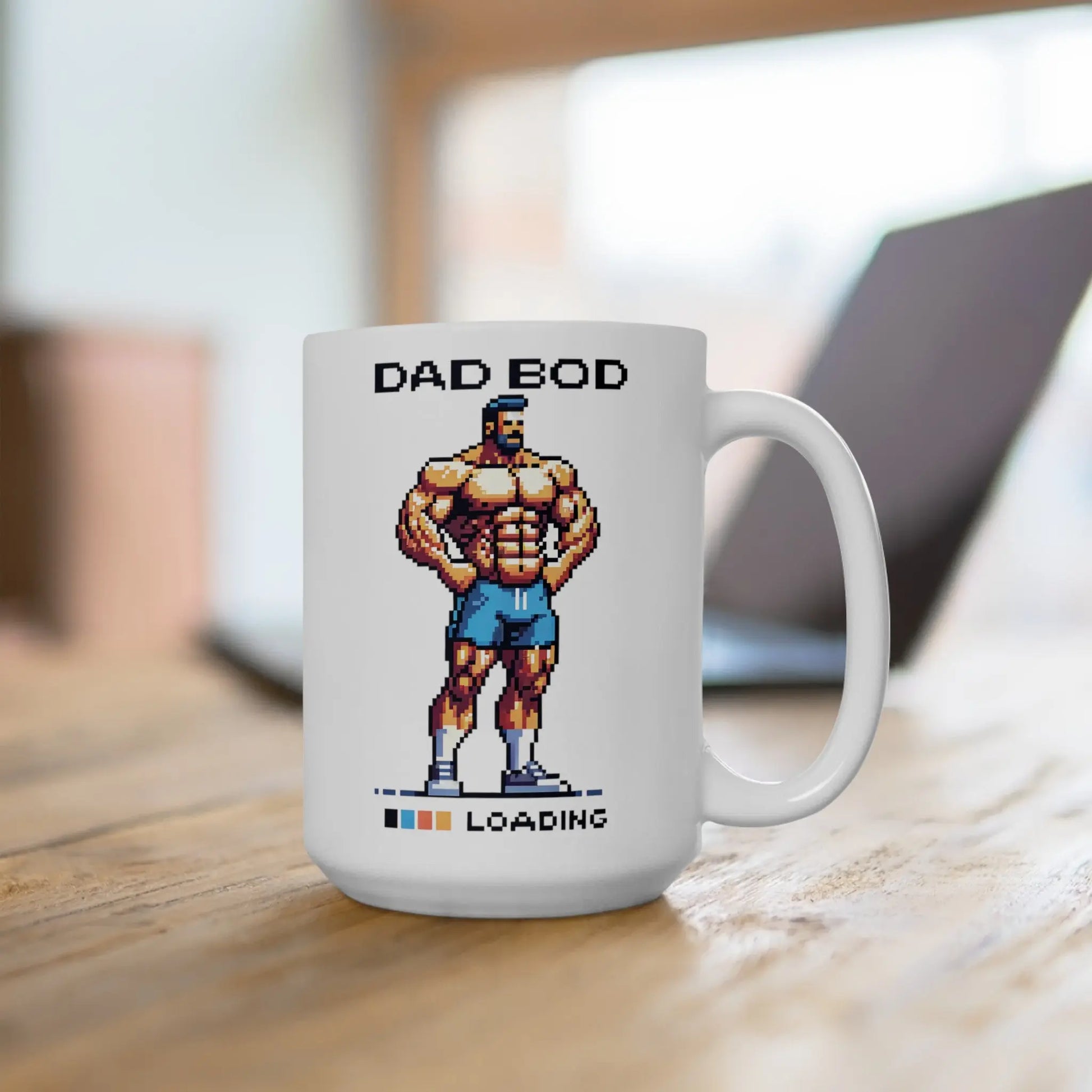 Dad Bod Loading White Ceramic Mug  (11oz, 15oz) -  Thirstique