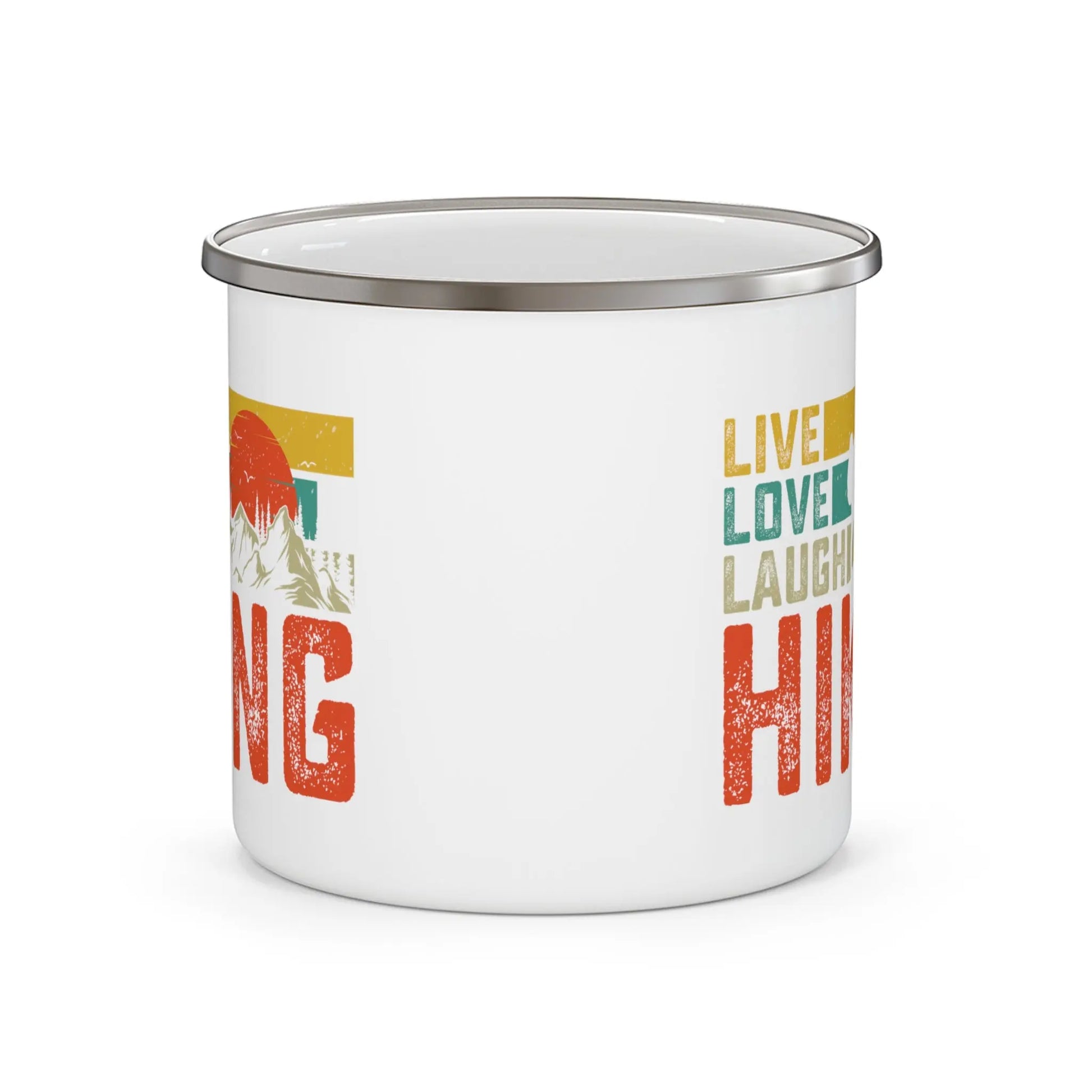 Live Laugh Love Hiking - Enamel Camping Mug (12oz) -  Thirstique