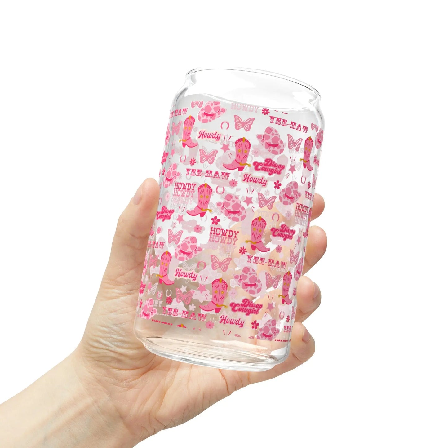 Pink Rodeo Retro Sipper Glass (16oz) -  Thirstique