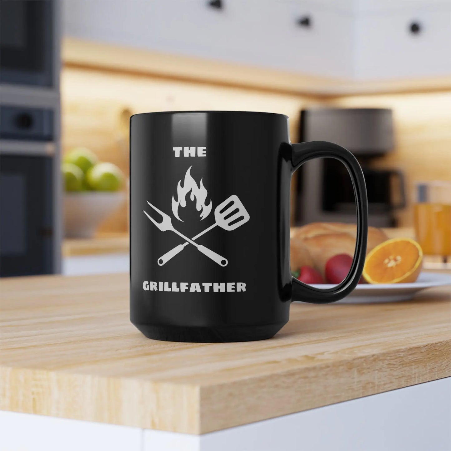 The Grillfather BBQ Mug Black Ceramic Mug (11oz, 15oz) -  Thirstique