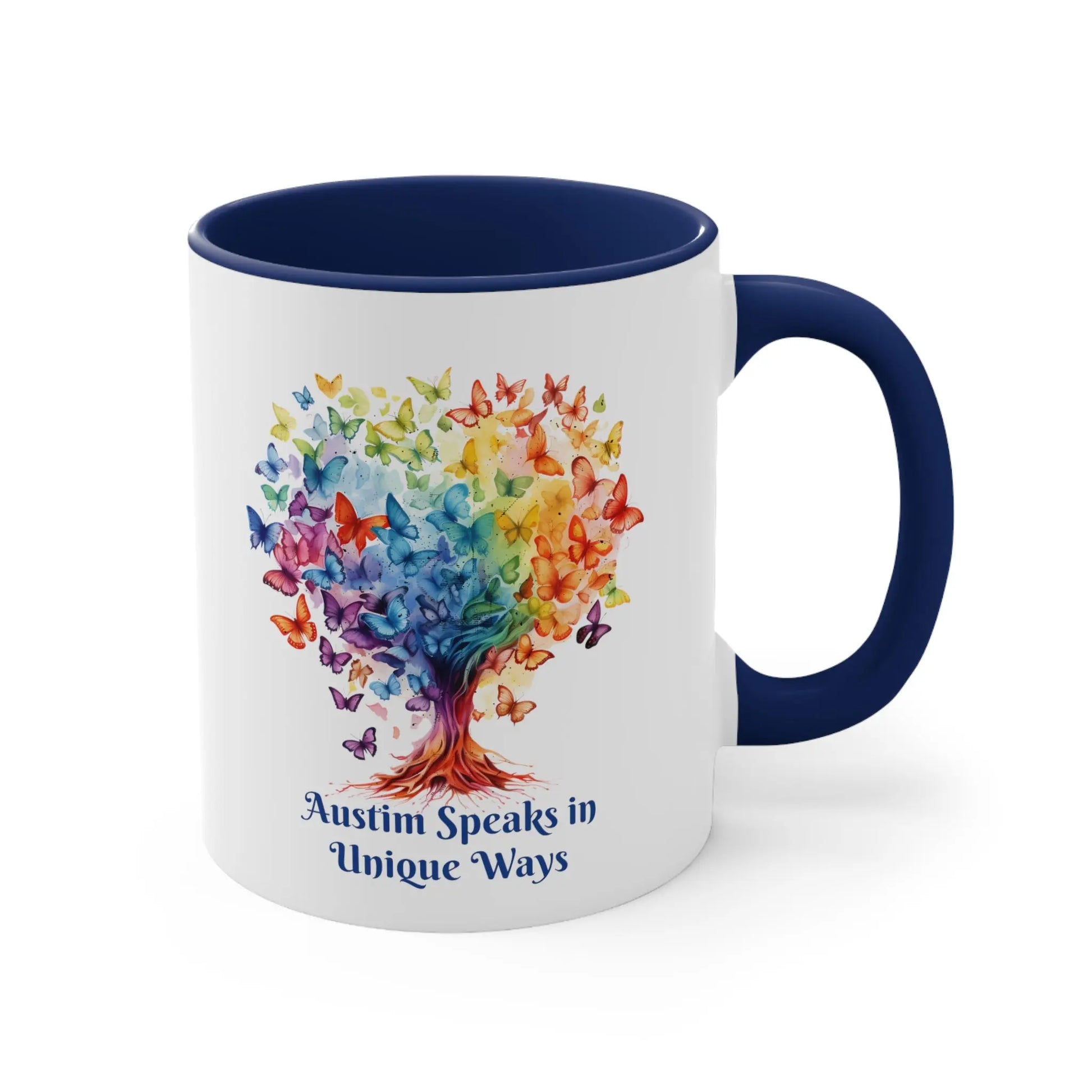 Autism Speaks in Unique Ways  - Autism Awareness  Mug (White with Accent Colour | 11oz) -  Thirstique