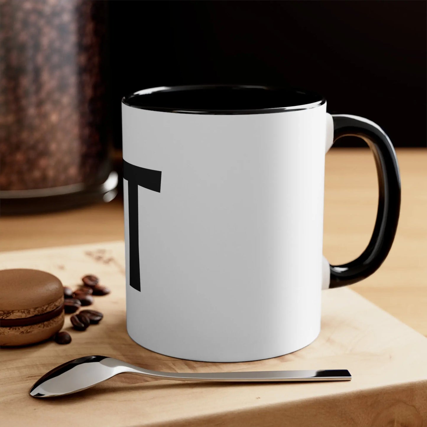 C-handle UNT Ceramic Coffee Mug (White with black accent | 11oz) -  Thirstique