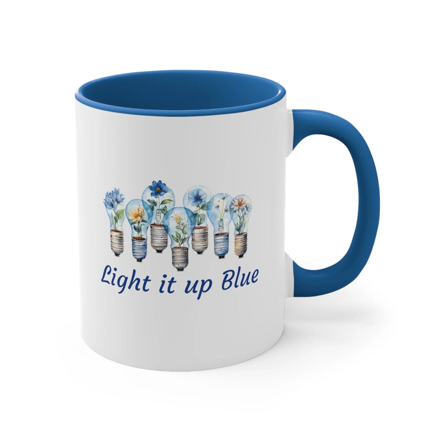 Light it up blue - Autism Awareness Mug (White with Accent Colour | 11oz) -  Thirstique