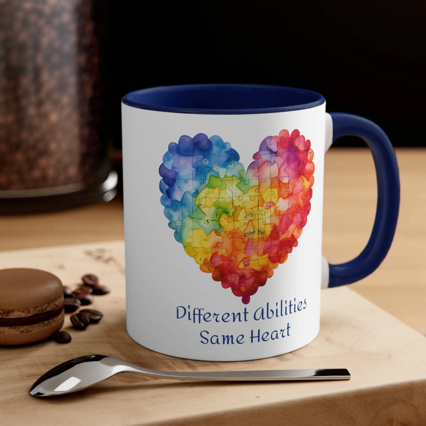 Different Abilities, Same Heart  - Autism Awareness Mug (White with Accent Colour | 11oz) -  Thirstique