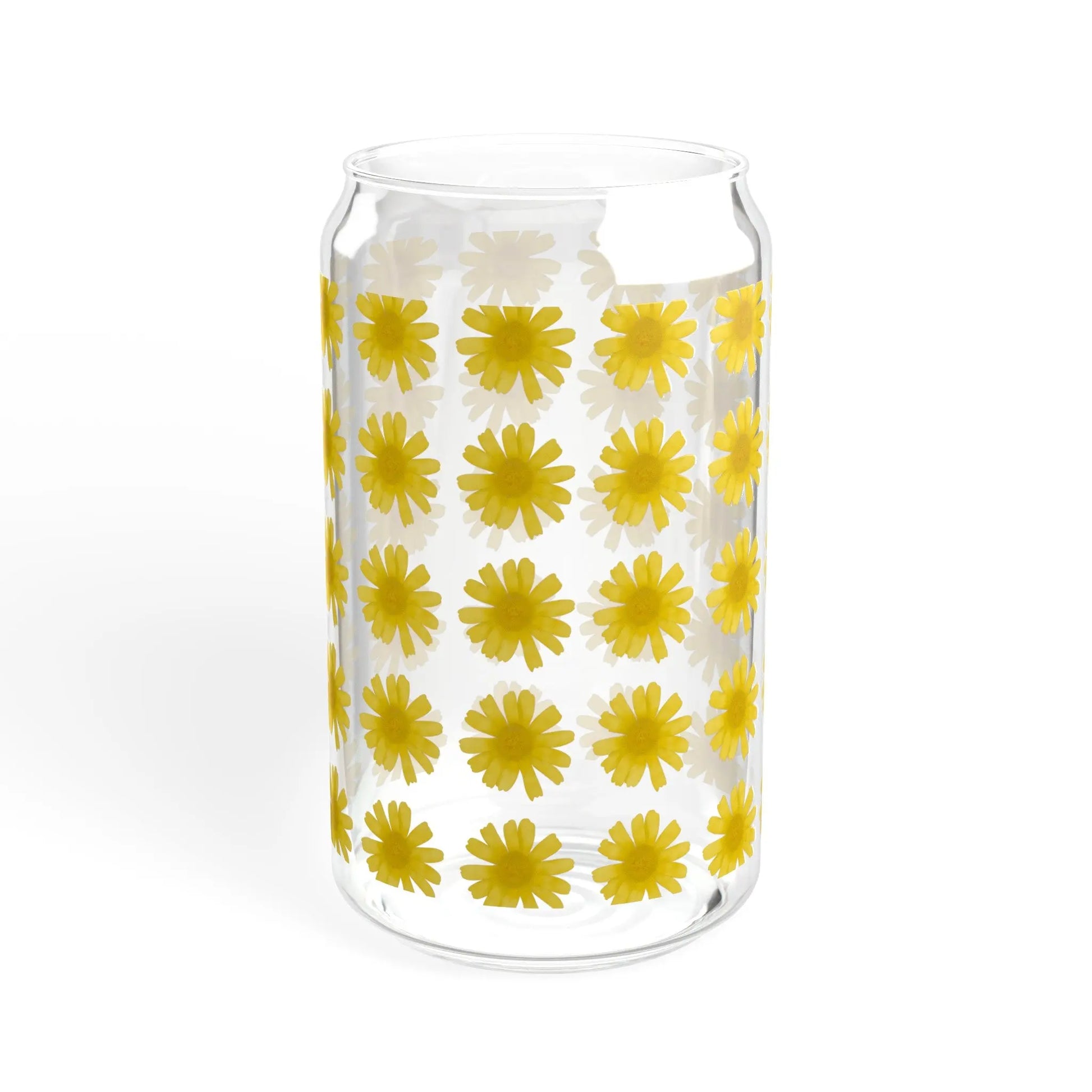 Sunshine Bloom Sipper Glass (16oz) Printify