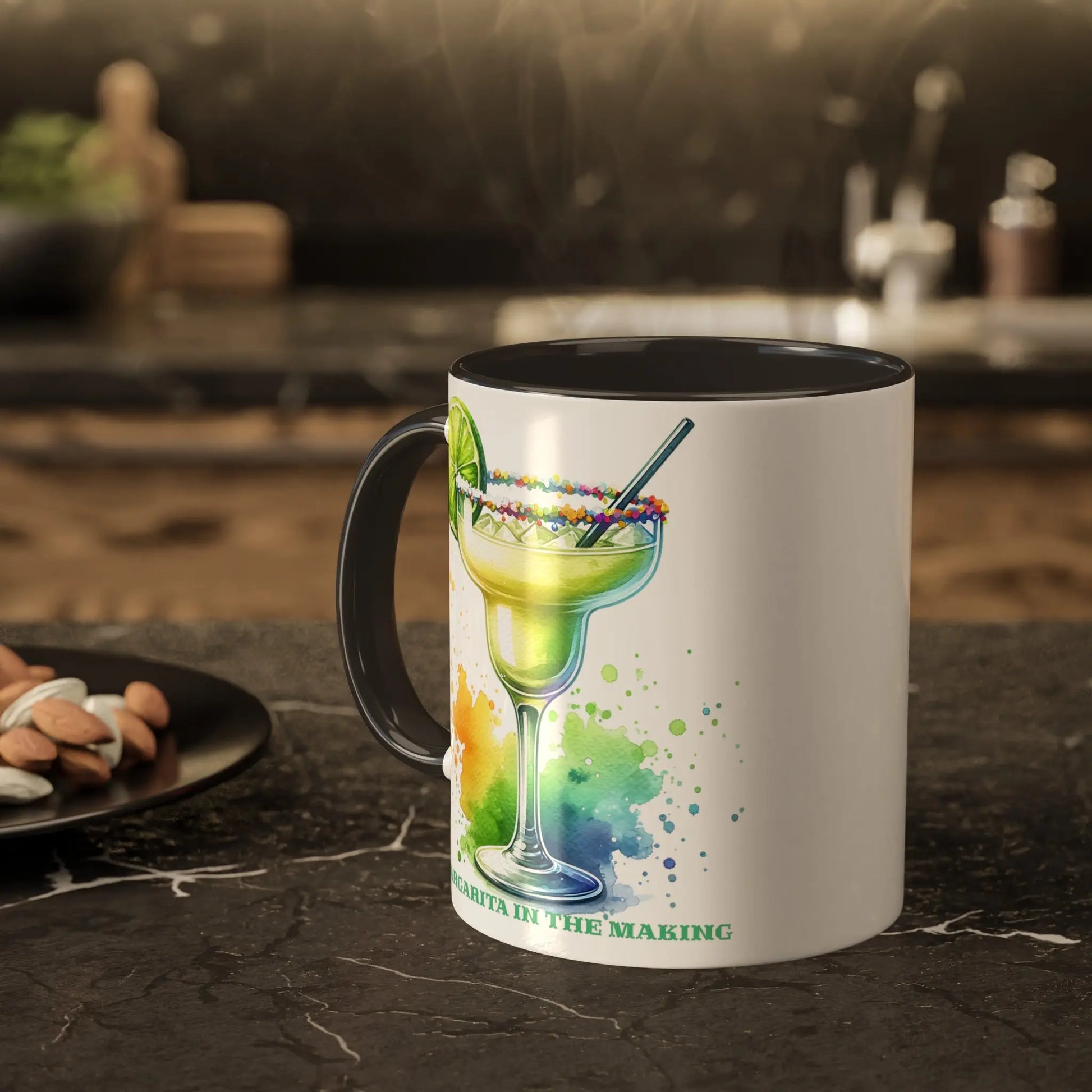 Lively Lime Margarita Magic Ceramic Mug (White with accent, 11oz) -  Thirstique