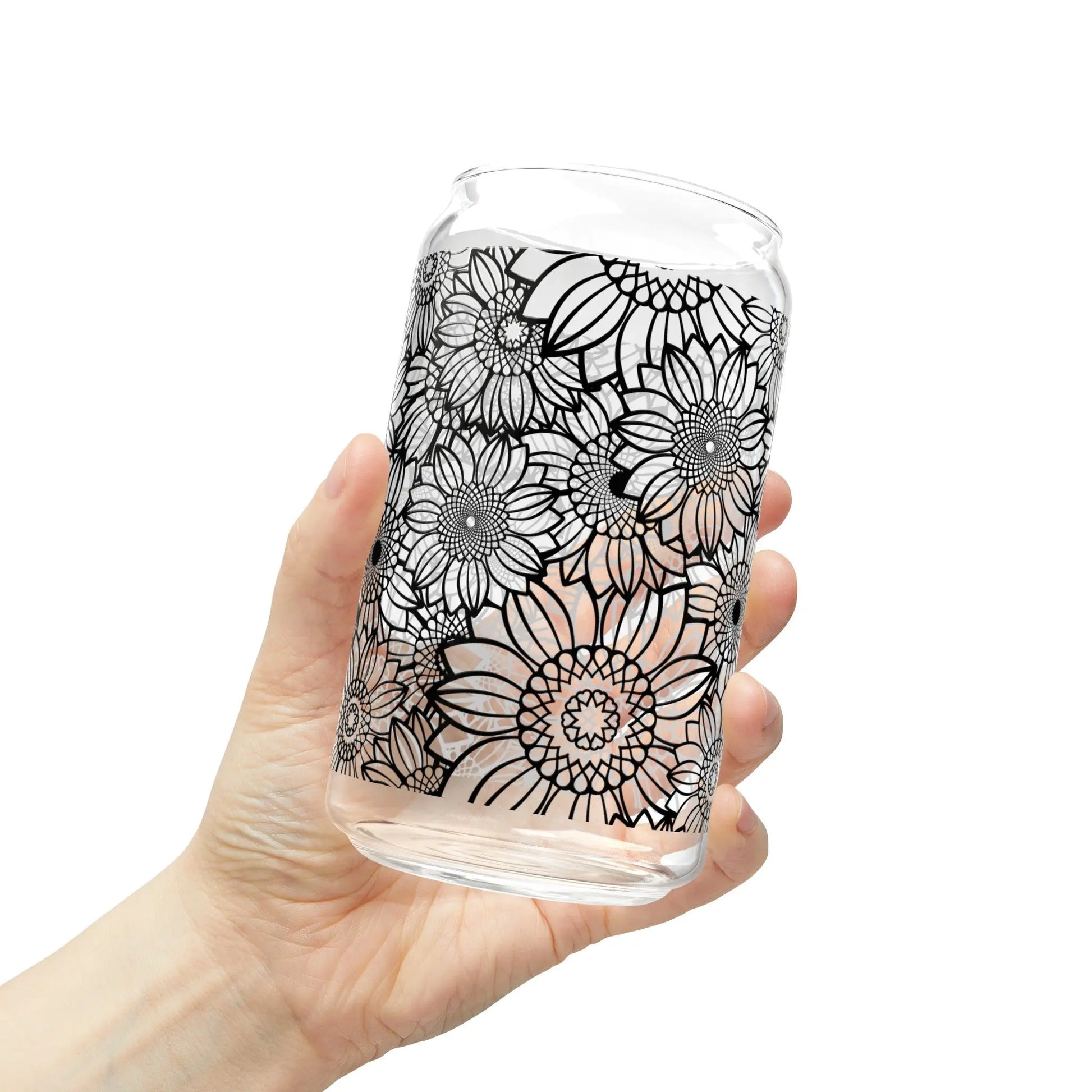 Sunflower Silhouette Sipper Glass (16oz) -  Thirstique