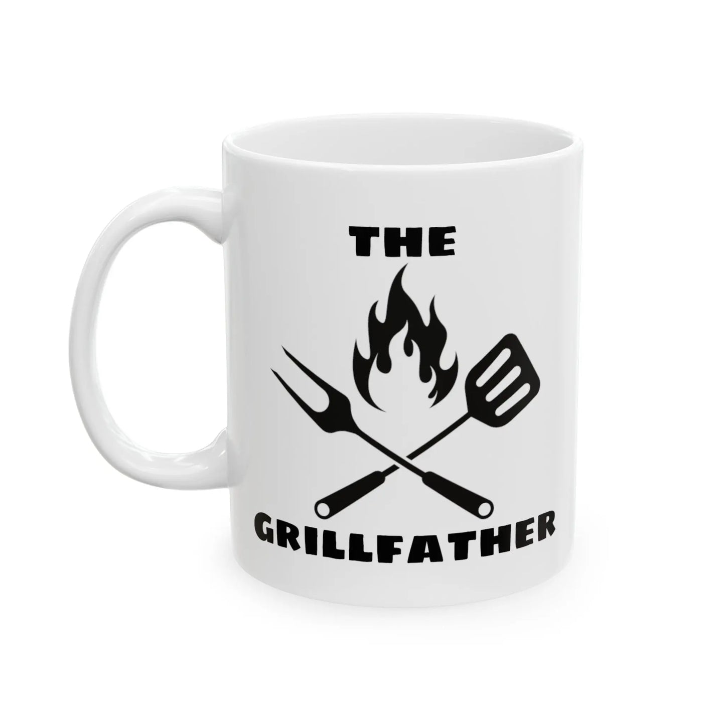 The Grillfather BBQ White Ceramic Mug  (11oz, 15oz) -  Thirstique