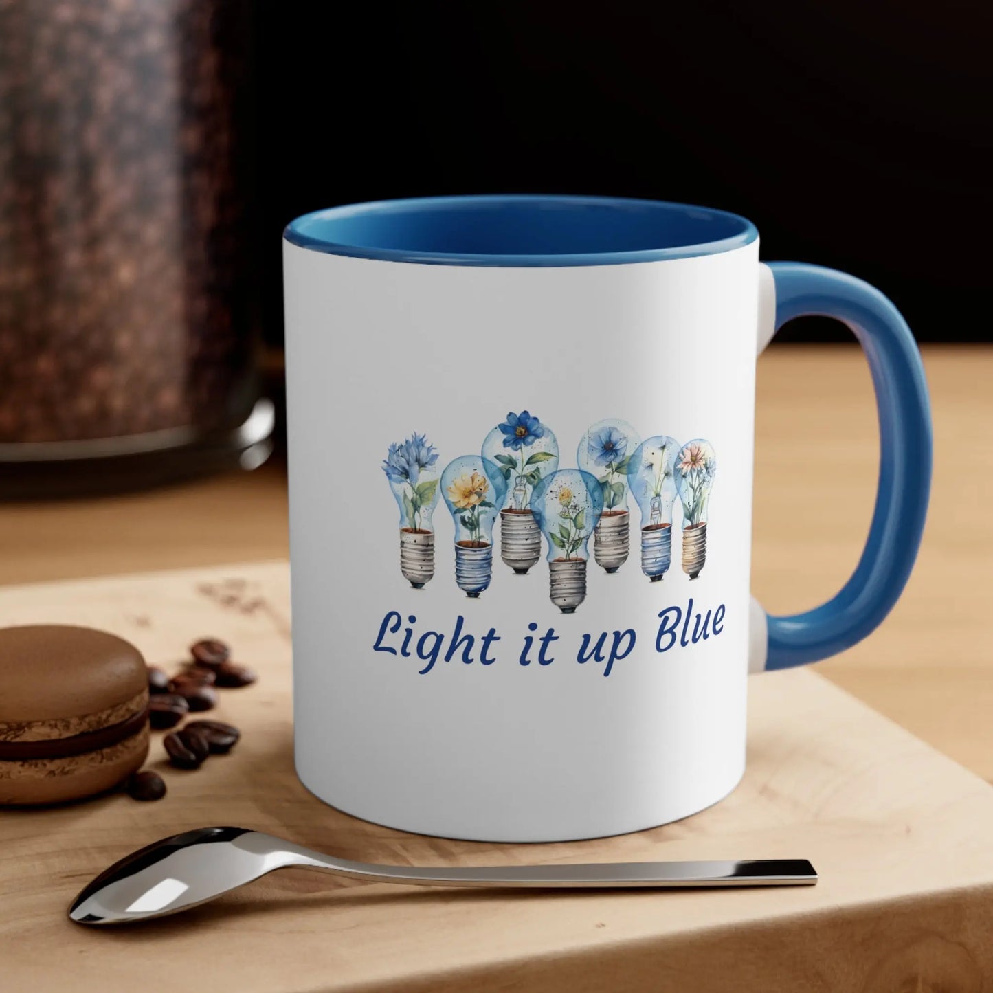 Light it up blue - Autism Awareness Mug (White with Accent Colour | 11oz) -  Thirstique