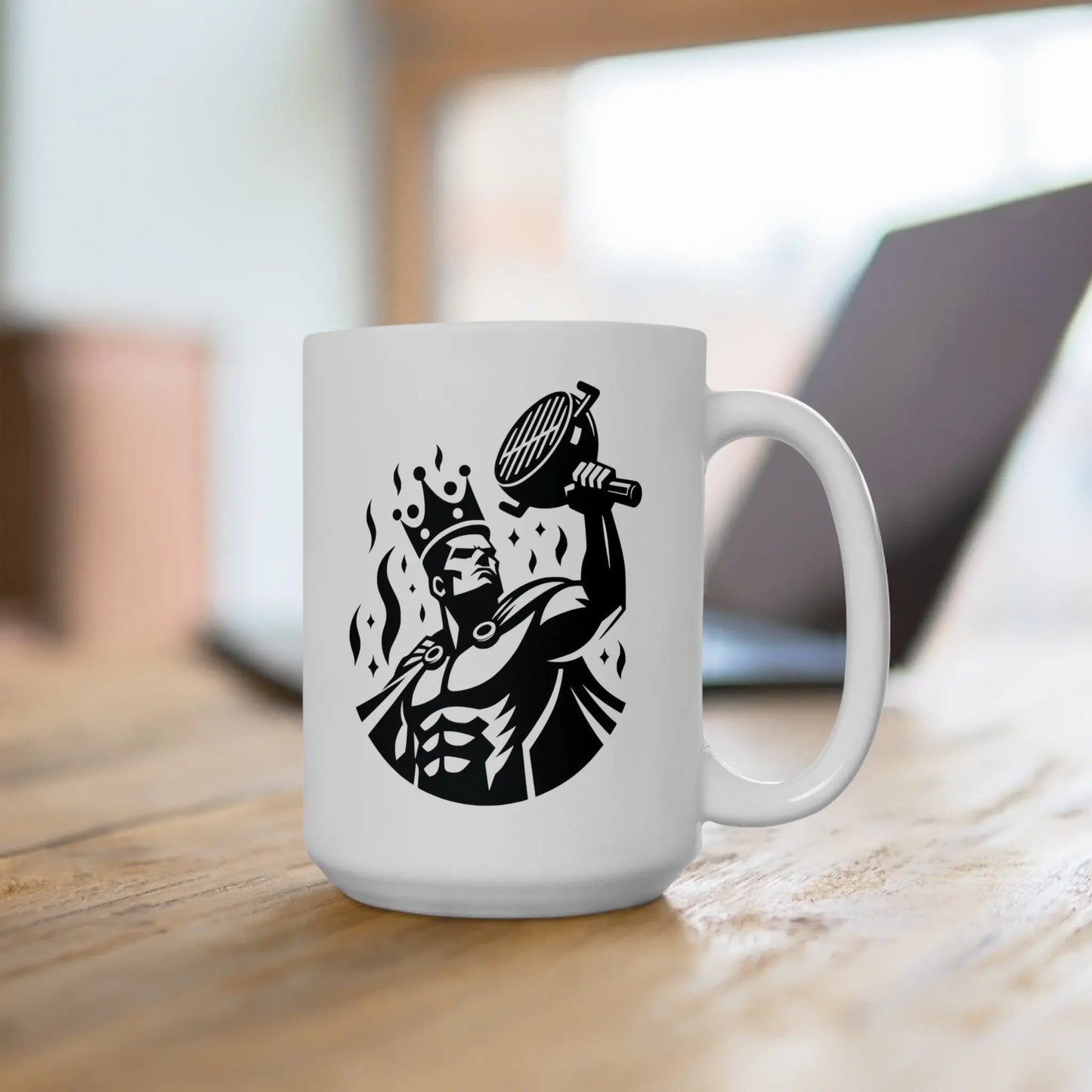 King of the Grill - Heroic Chef Ceramic Mug  (11oz, 15oz) -  Thirstique