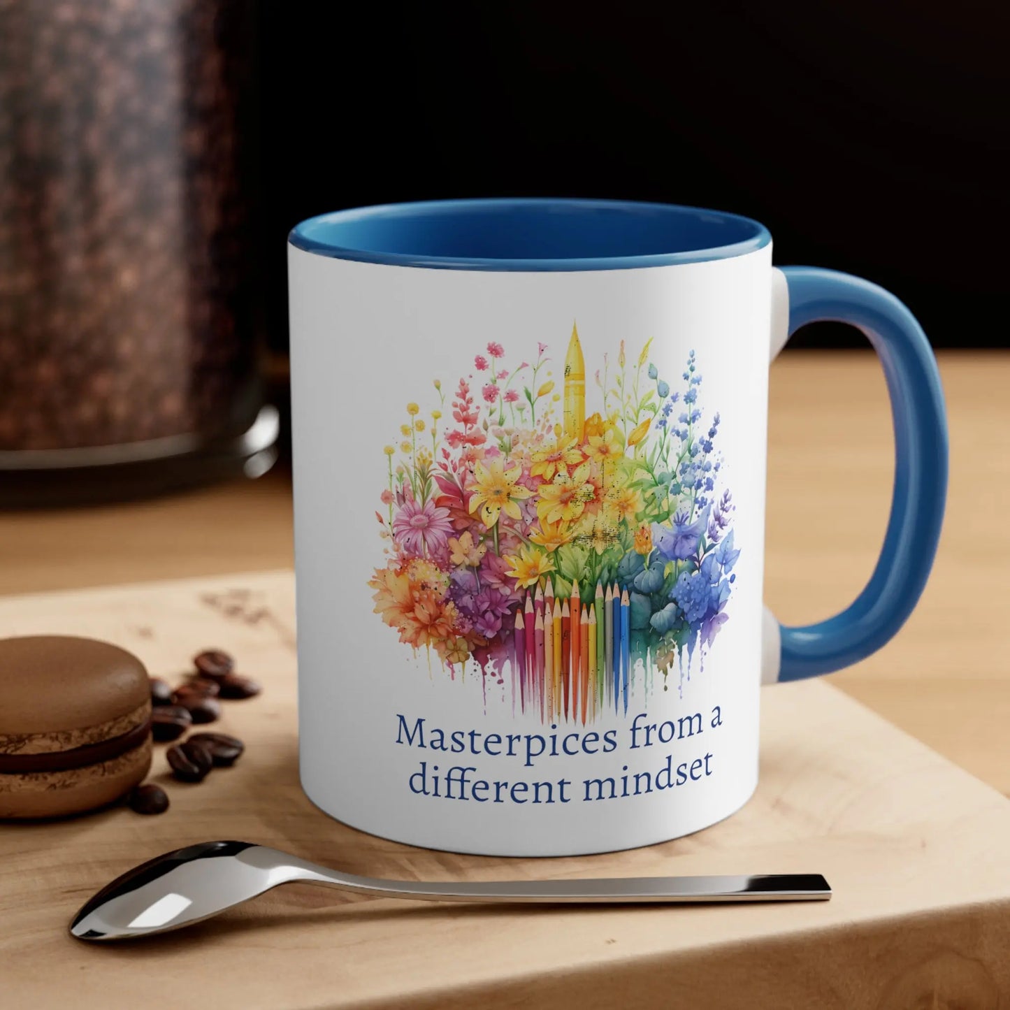 Masterpieces from a different mindset - Autism Awareness  Mug (White with Accent Colour | 11oz) -  Thirstique