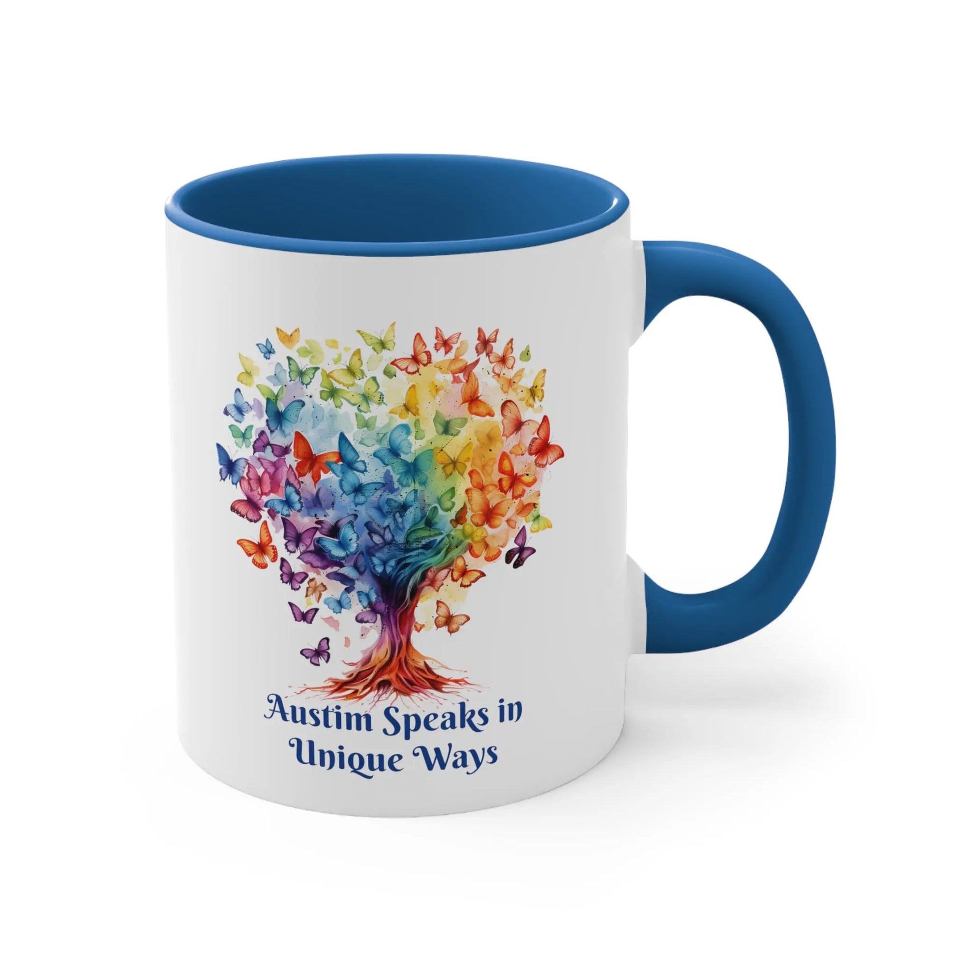 Autism Speaks in Unique Ways  - Autism Awareness  Mug (White with Accent Colour | 11oz) -  Thirstique