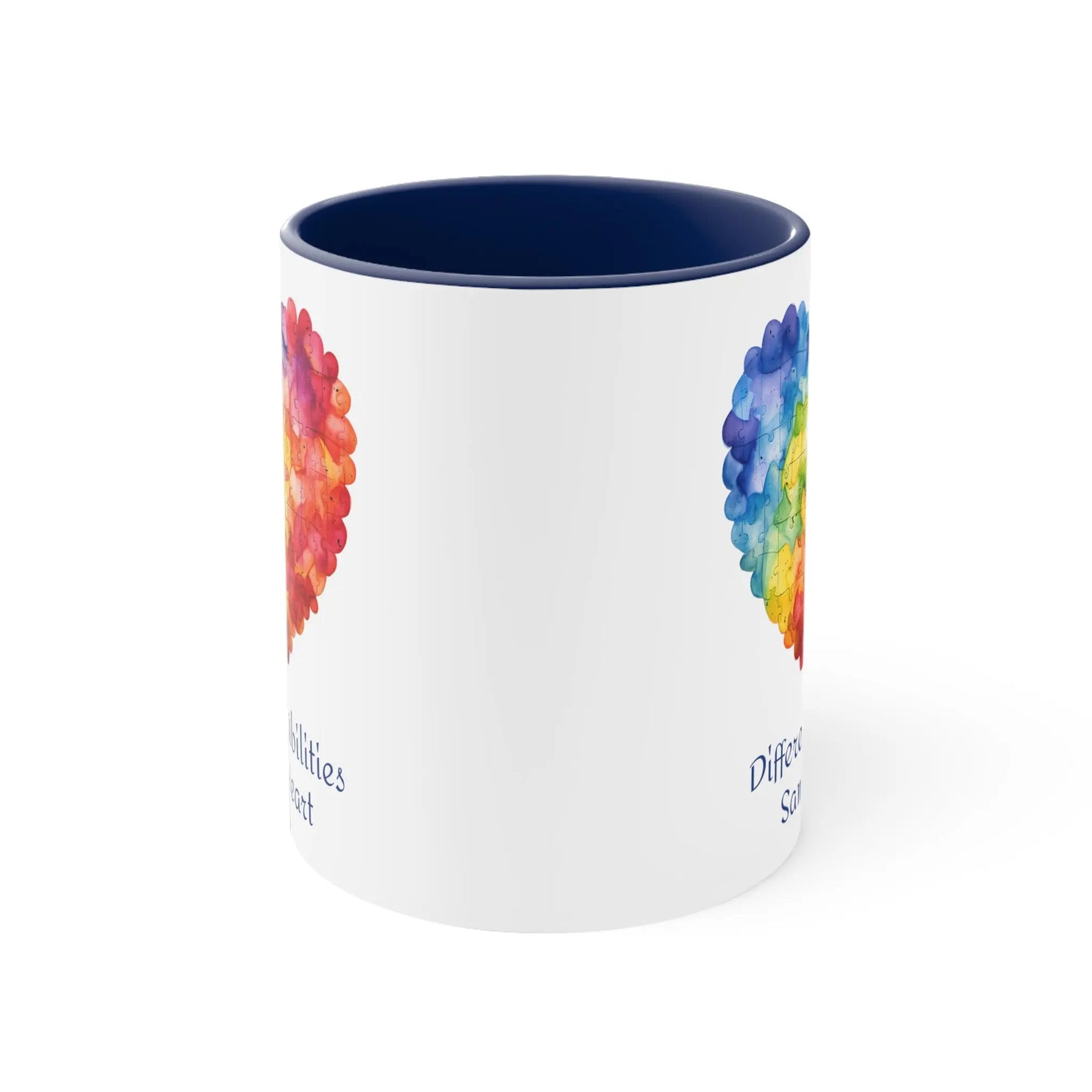 Different Abilities, Same Heart  - Autism Awareness Mug (White with Accent Colour | 11oz) -  Thirstique