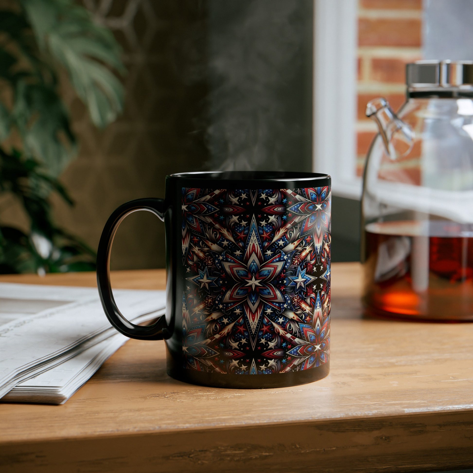 American Dreamcatcher Black Ceramic Mug (11oz, 15oz) -  Thirstique