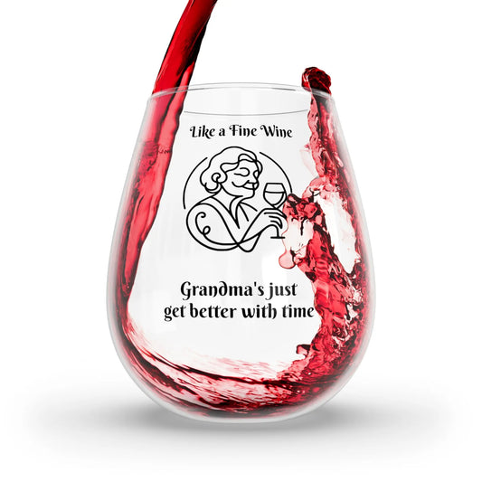 Vintage Charm Grandma Stemless Wine Glass (11.75oz) -  Thirstique