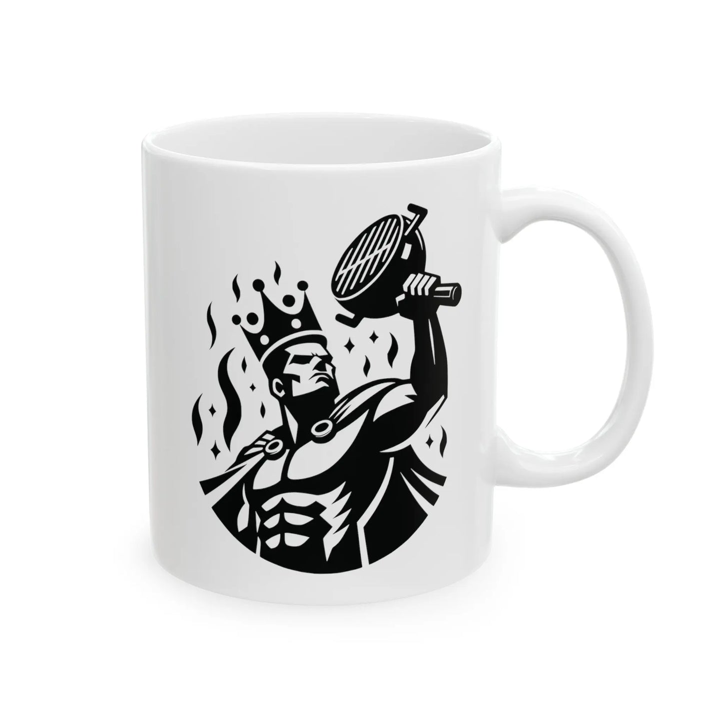 King of the Grill - Heroic Chef Ceramic Mug  (11oz, 15oz) -  Thirstique