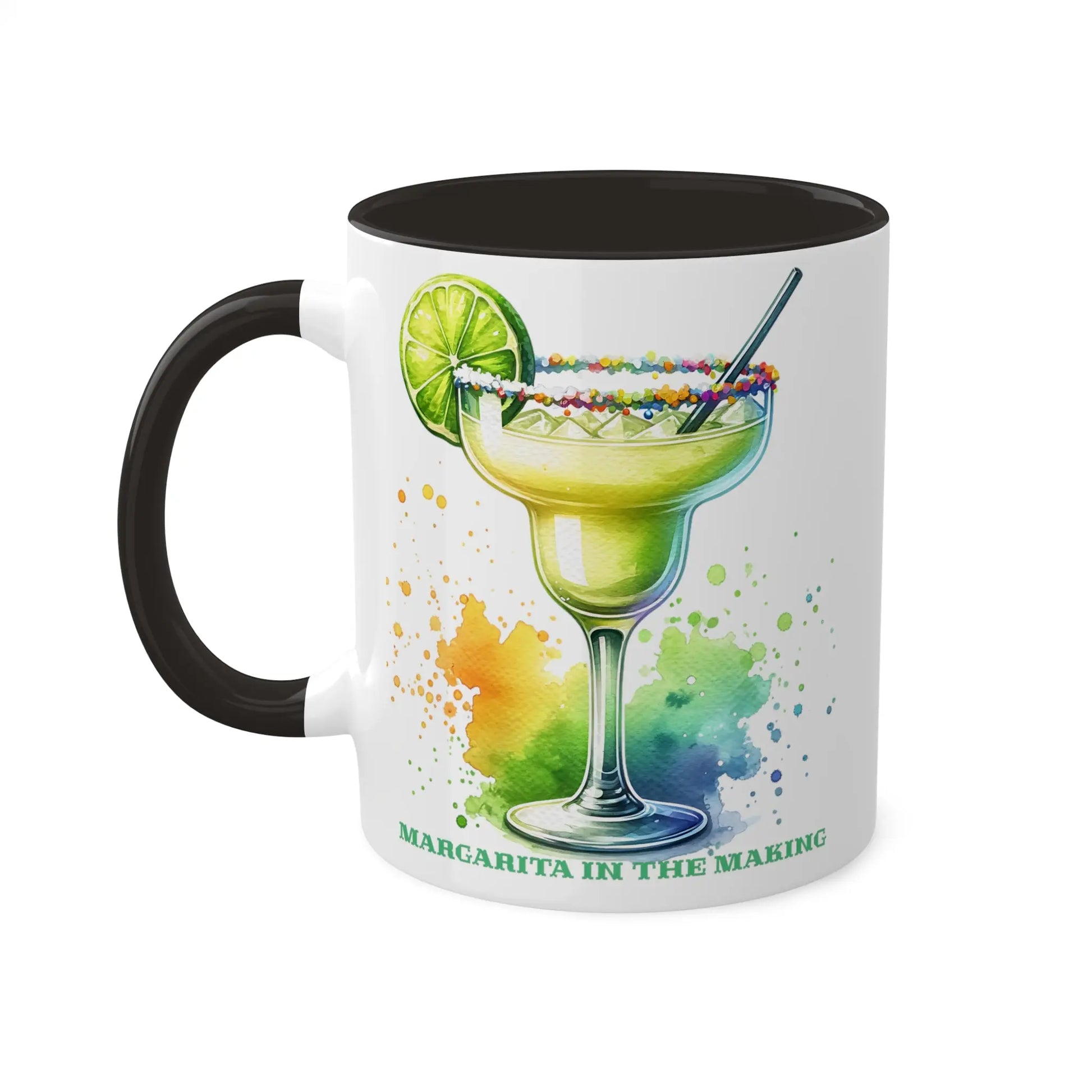 Lively Lime Margarita Magic Ceramic Mug (White with accent, 11oz) -  Thirstique