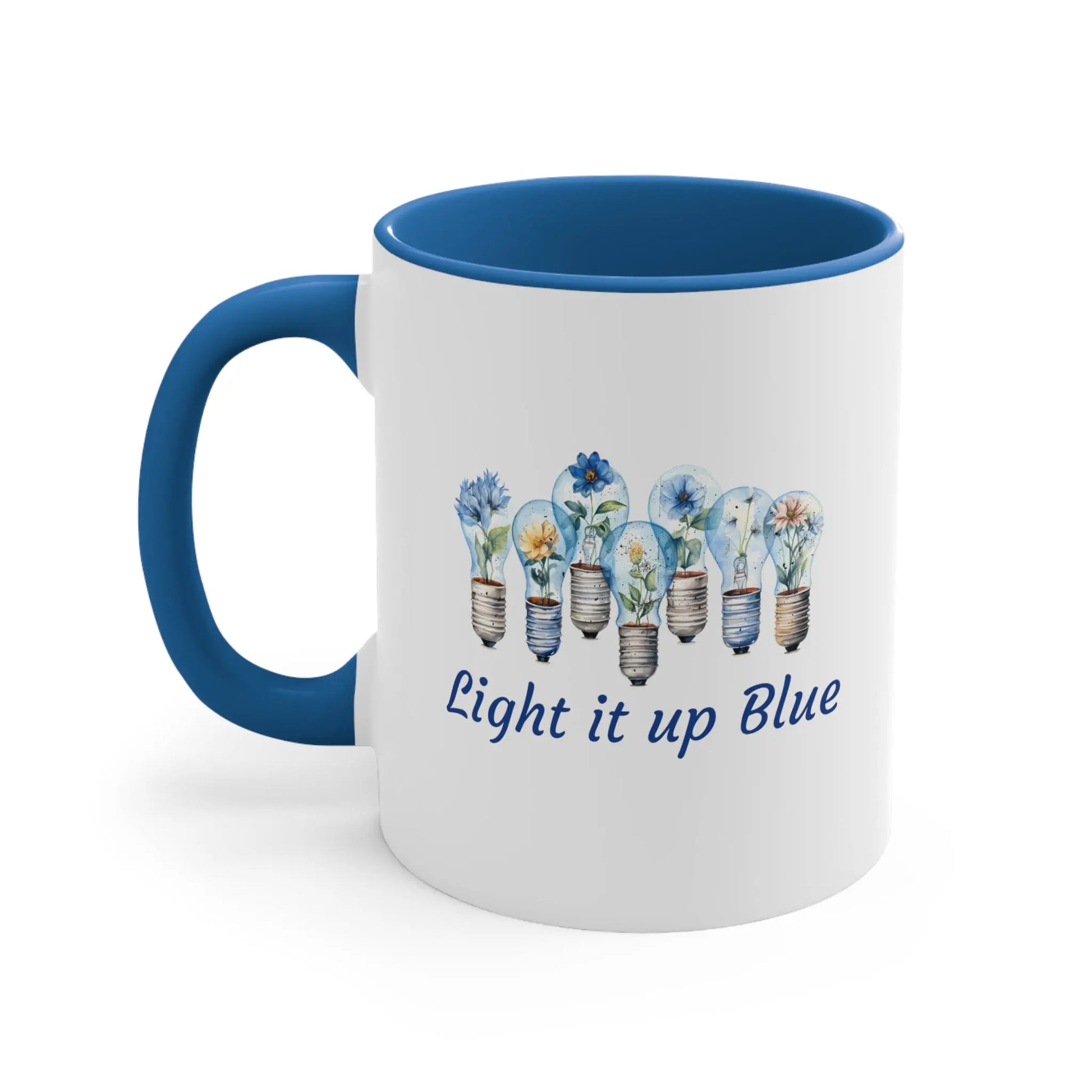 Light it up blue - Autism Awareness Mug (White with Accent Colour | 11oz) -  Thirstique