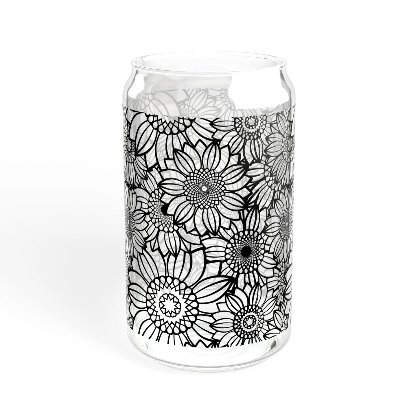 Sunflower Silhouette Sipper Glass (16oz) -  Thirstique