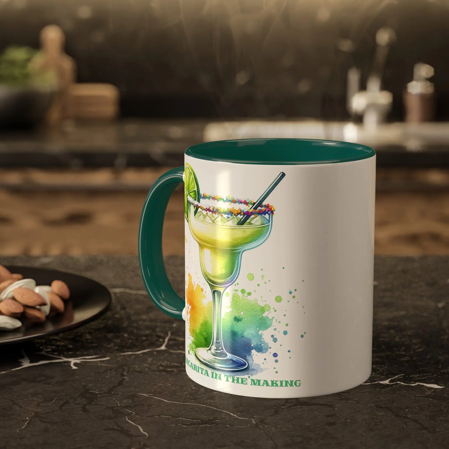 Lively Lime Margarita Magic Ceramic Mug (White with accent, 11oz) -  Thirstique