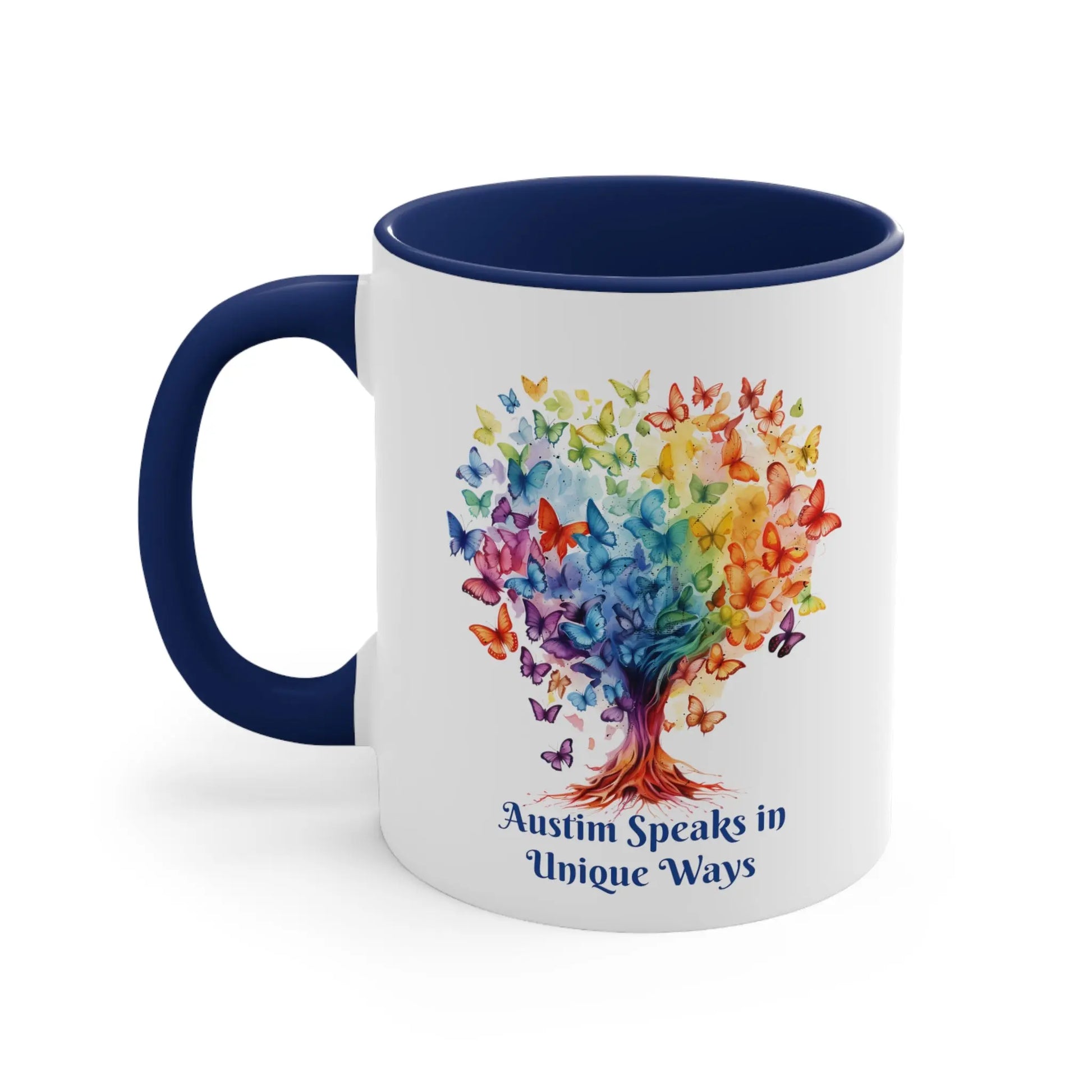 Autism Speaks in Unique Ways  - Autism Awareness  Mug (White with Accent Colour | 11oz) -  Thirstique