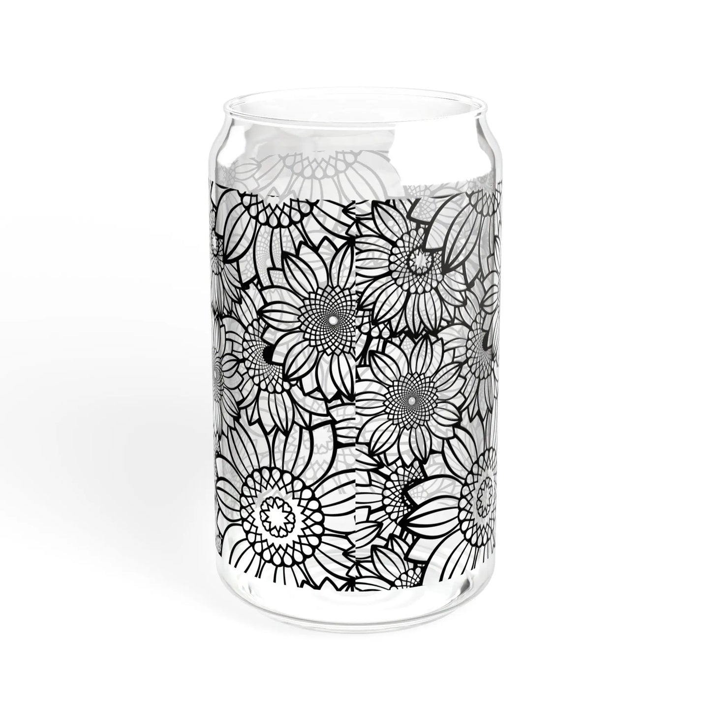 Sunflower Silhouette Sipper Glass (16oz) -  Thirstique