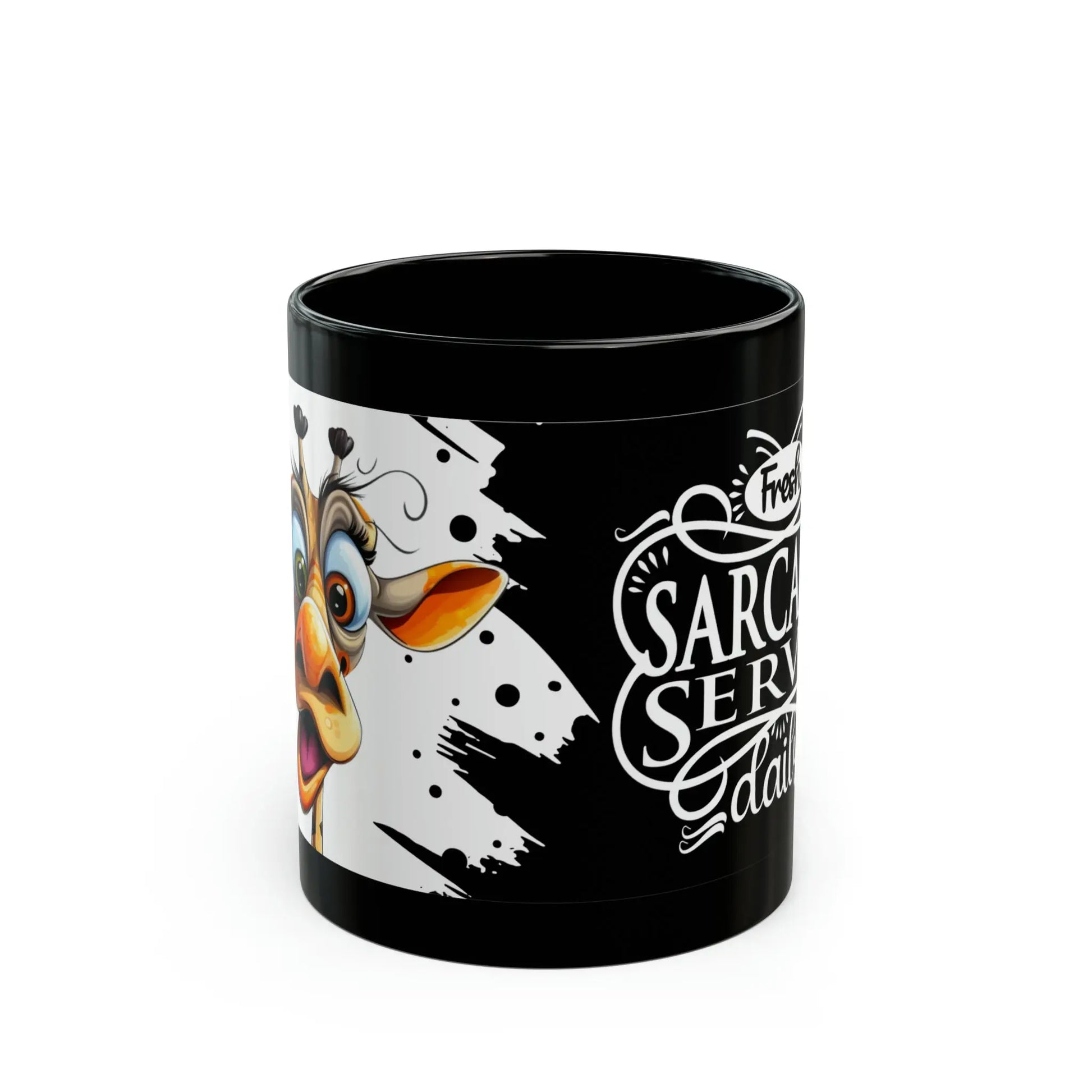 "Fresh Sarcasm Served Daily" Ceramic Coffee Mug (Black |11oz) -  Thirstique