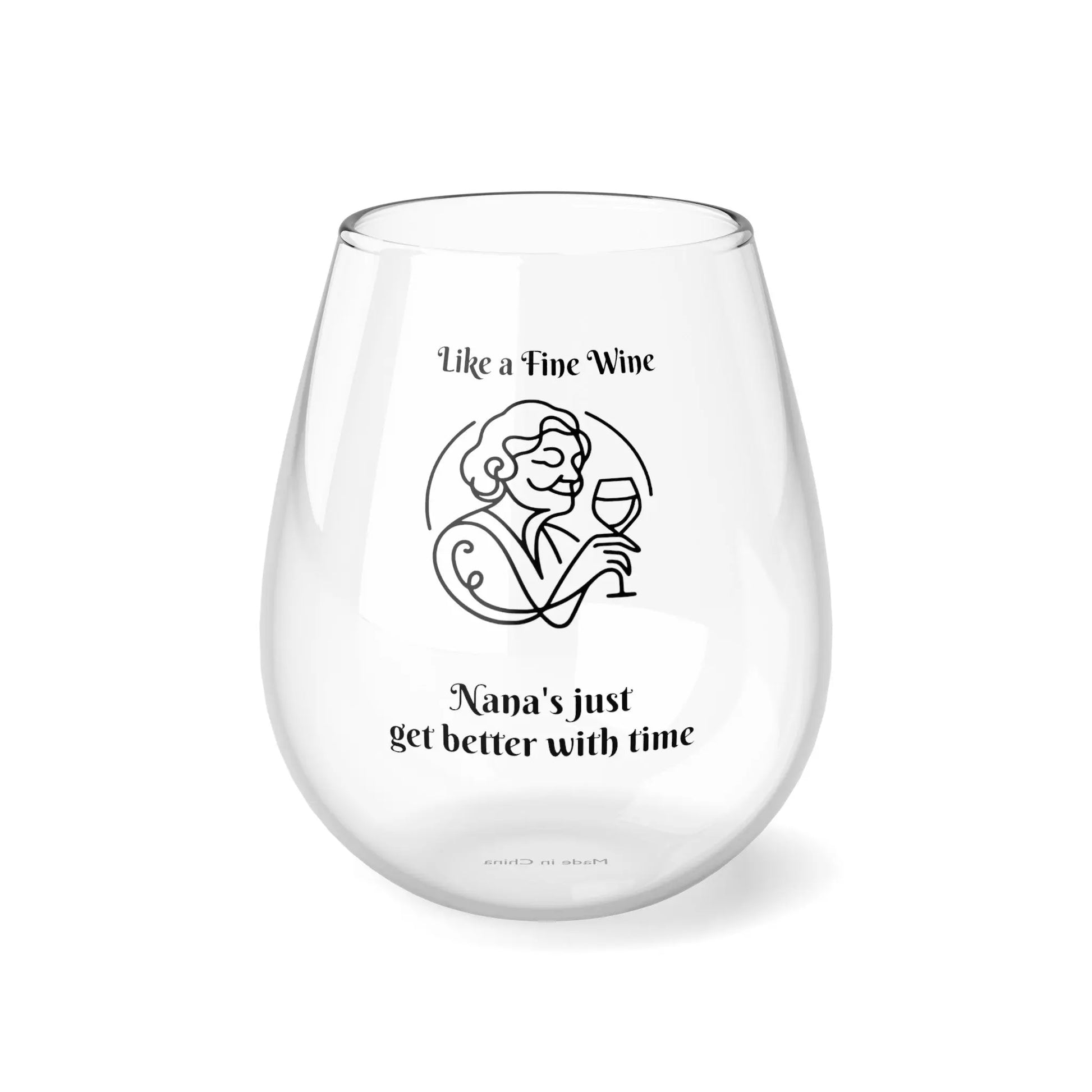 Vintage Charm Nana Stemless Wine Glass (11.75oz) -  Thirstique