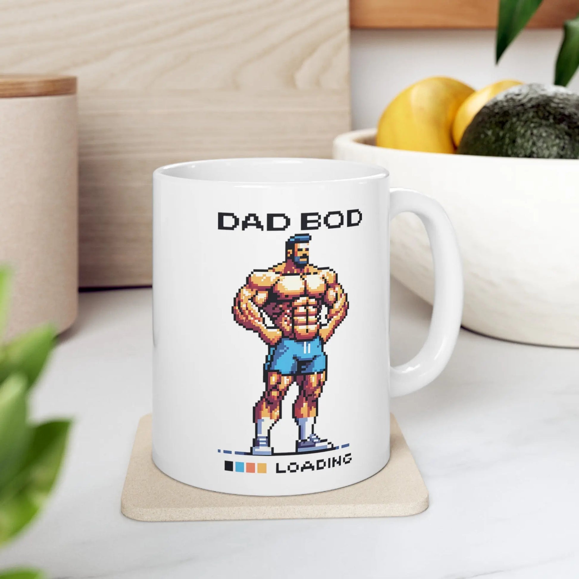 Dad Bod Loading White Ceramic Mug  (11oz, 15oz) -  Thirstique