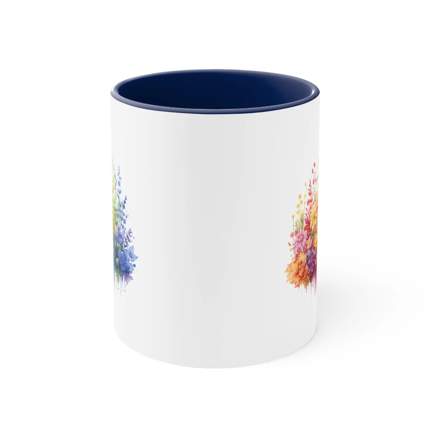 Rainbow Crayon Flower  - Autism Awareness Mug (White with Accent Colour | 11oz) -  Thirstique