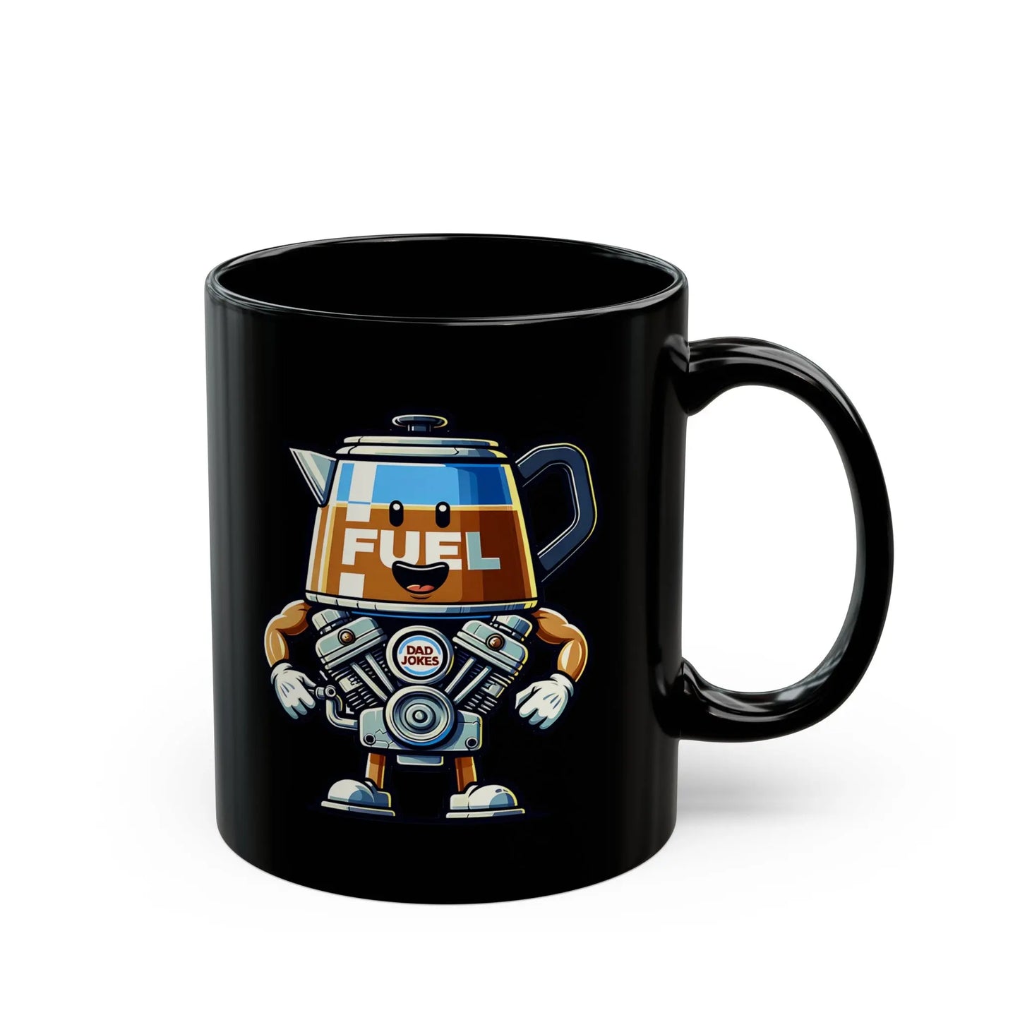 Fuel for the Dad Joke Engine Black Ceramic Mug (11oz, 15oz) -  Thirstique