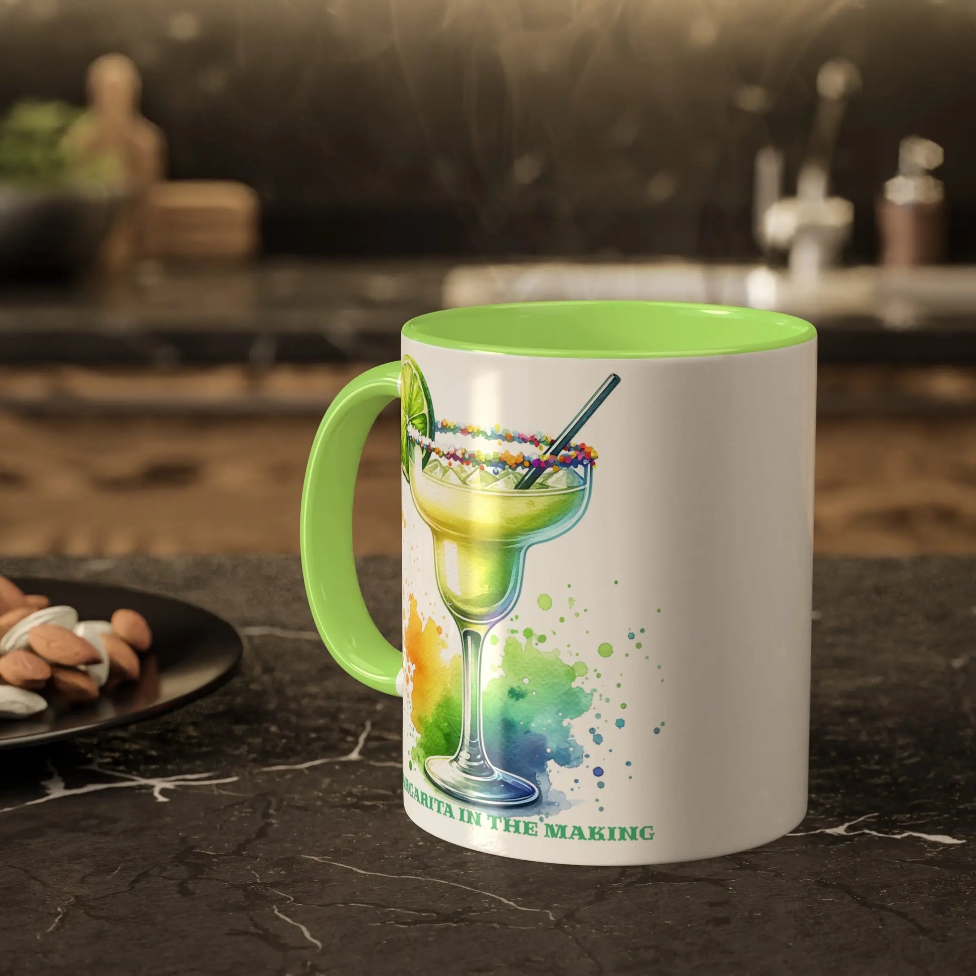 Lively Lime Margarita Magic Ceramic Mug (White with accent, 11oz) -  Thirstique