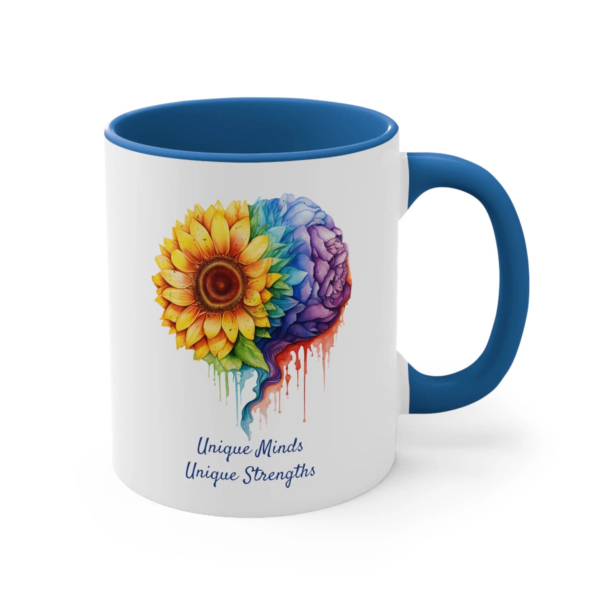 Unique Minds, Unique Strengths   - Autism Awareness Mug (White with Accent Colour | 11oz) -  Thirstique