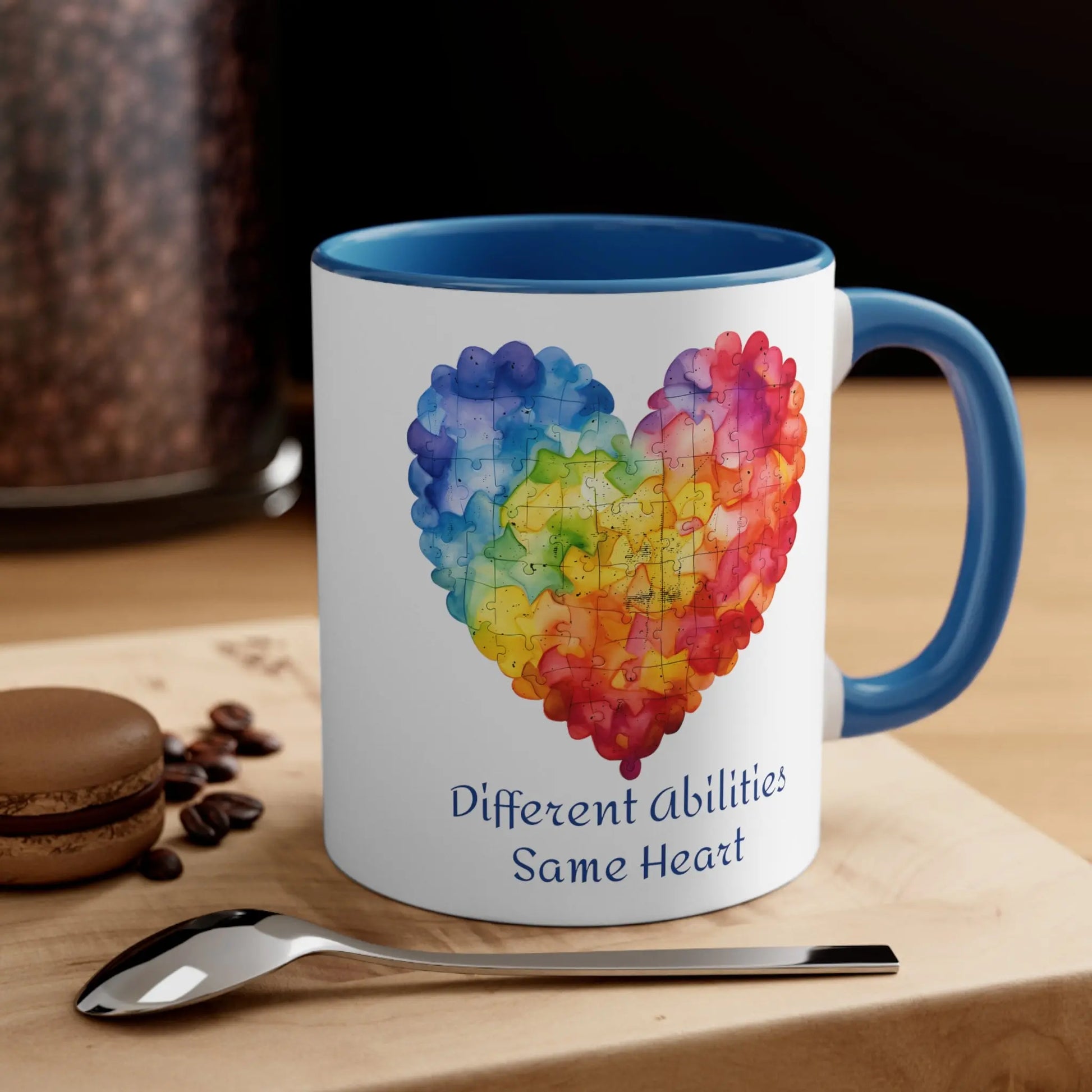 Different Abilities, Same Heart  - Autism Awareness Mug (White with Accent Colour | 11oz) -  Thirstique