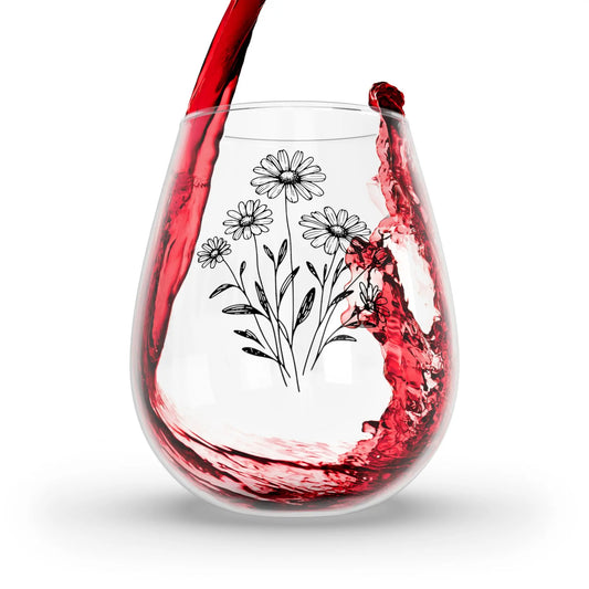 Daisy Stemless Wine Glass (11.75oz) -  Thirstique