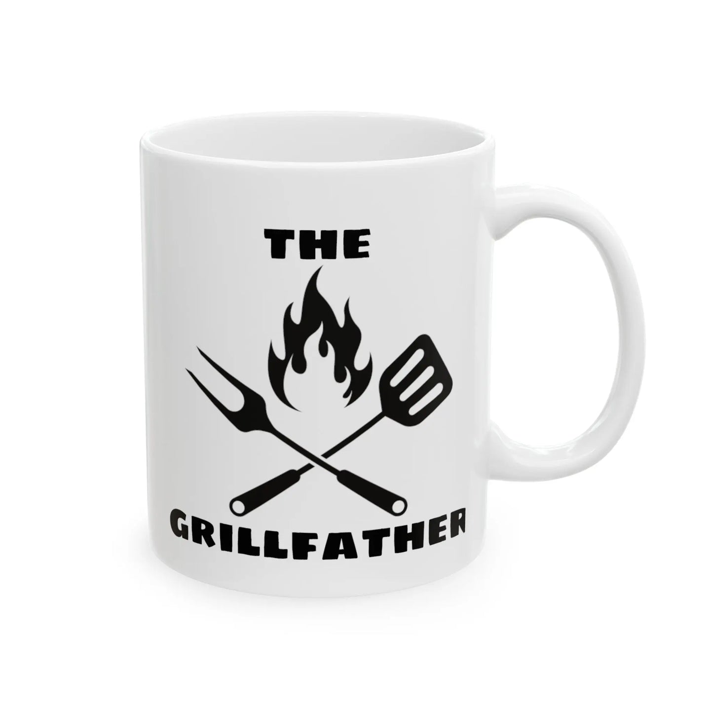 The Grillfather BBQ White Ceramic Mug  (11oz, 15oz) -  Thirstique