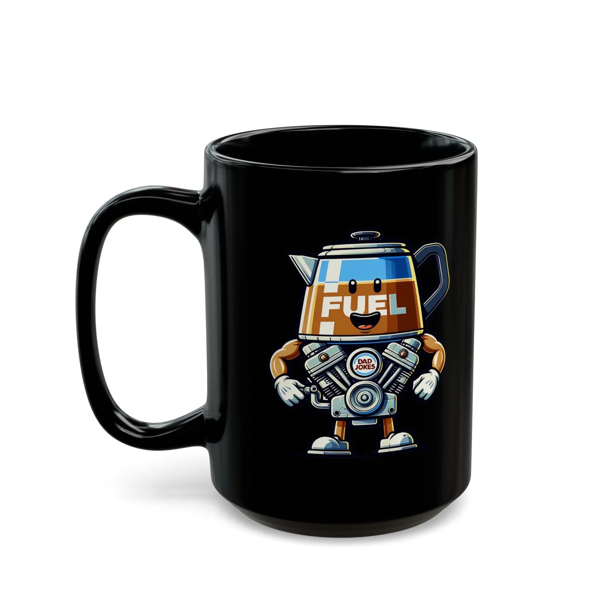 Fuel for the Dad Joke Engine Black Ceramic Mug (11oz, 15oz) -  Thirstique