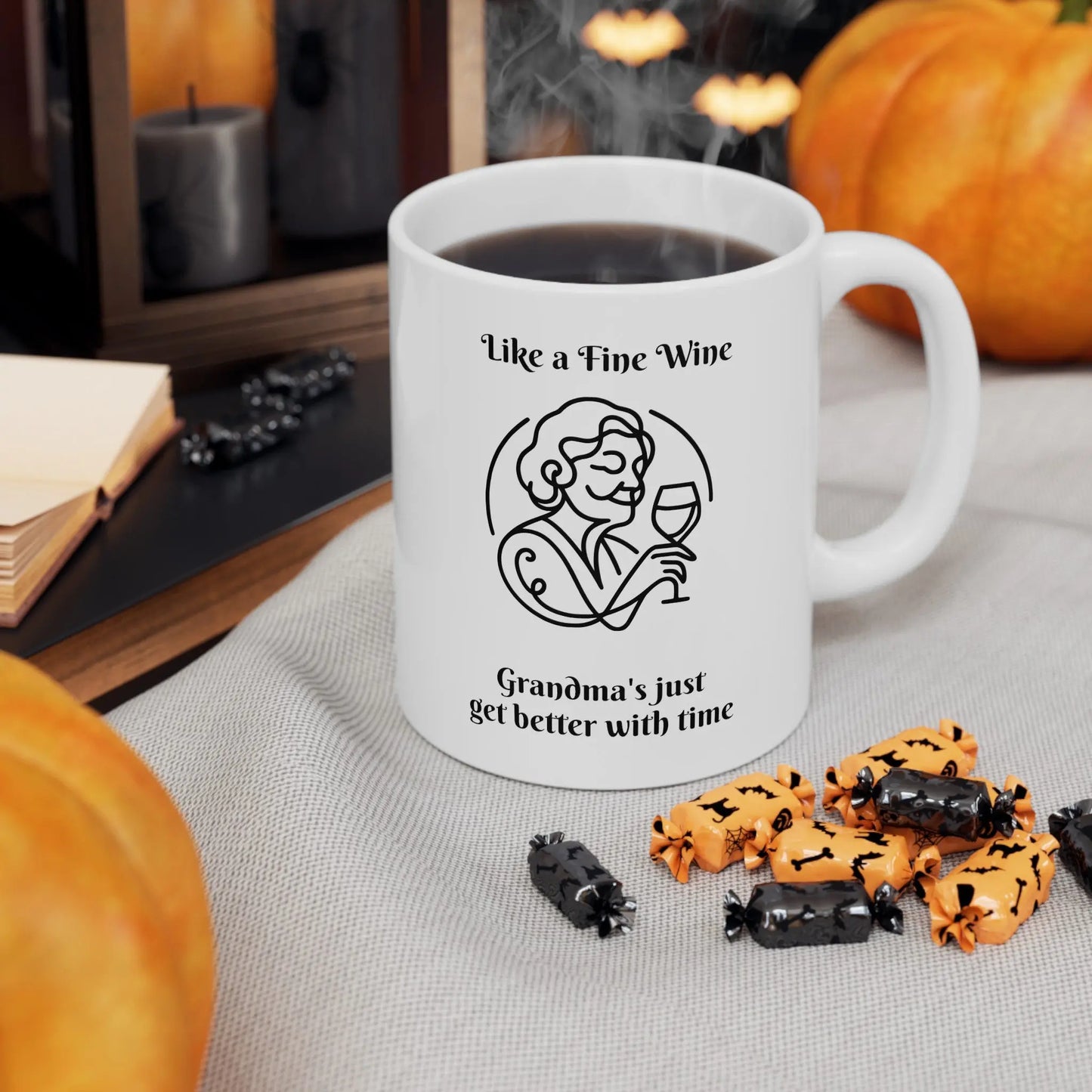 Grandma's Fine Wine Wisdom Ceramic Mug  (11oz, 15oz) -  Thirstique