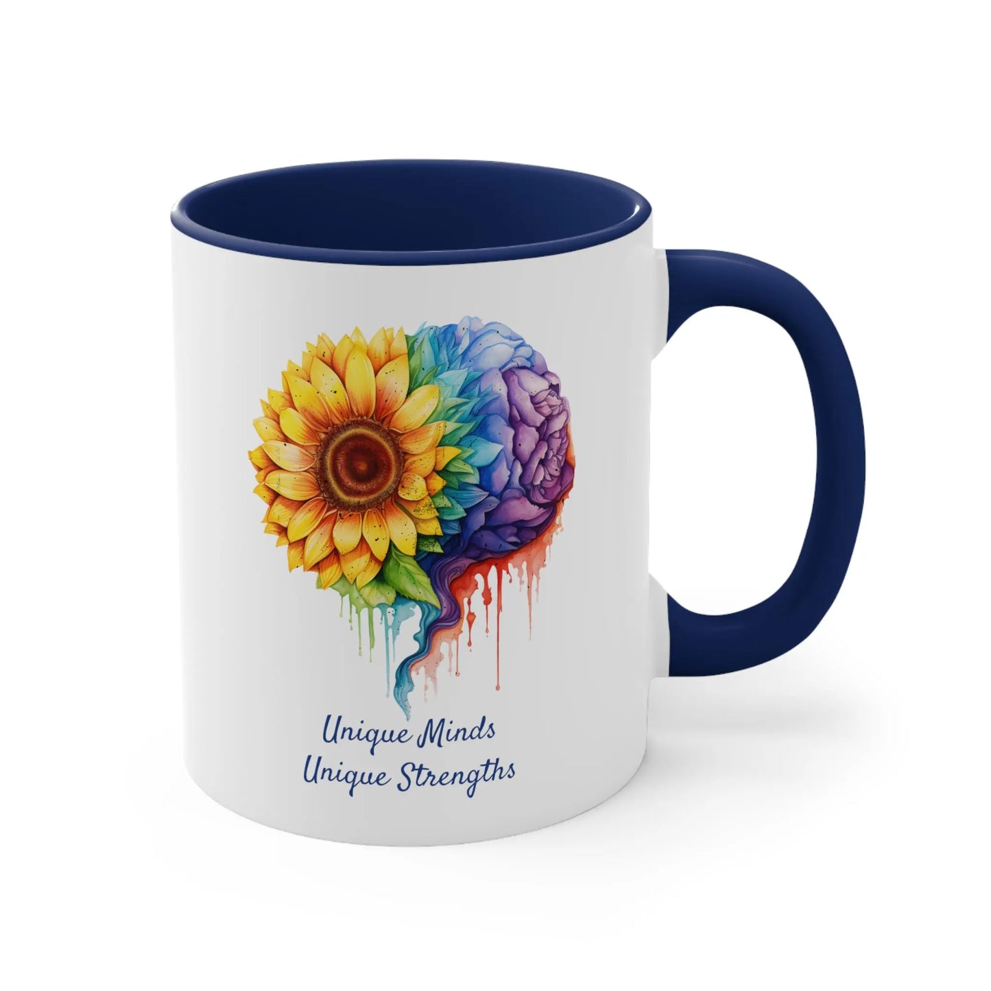 Unique Minds, Unique Strengths   - Autism Awareness Mug (White with Accent Colour | 11oz) -  Thirstique